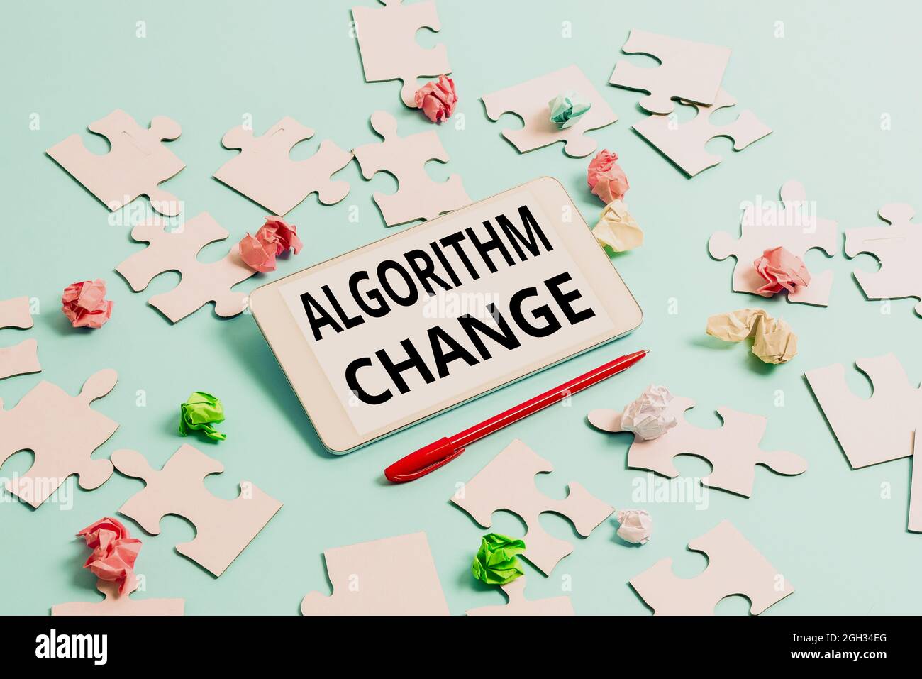 Inspiration montrant le signe changement d'algorithme. Concept ...
