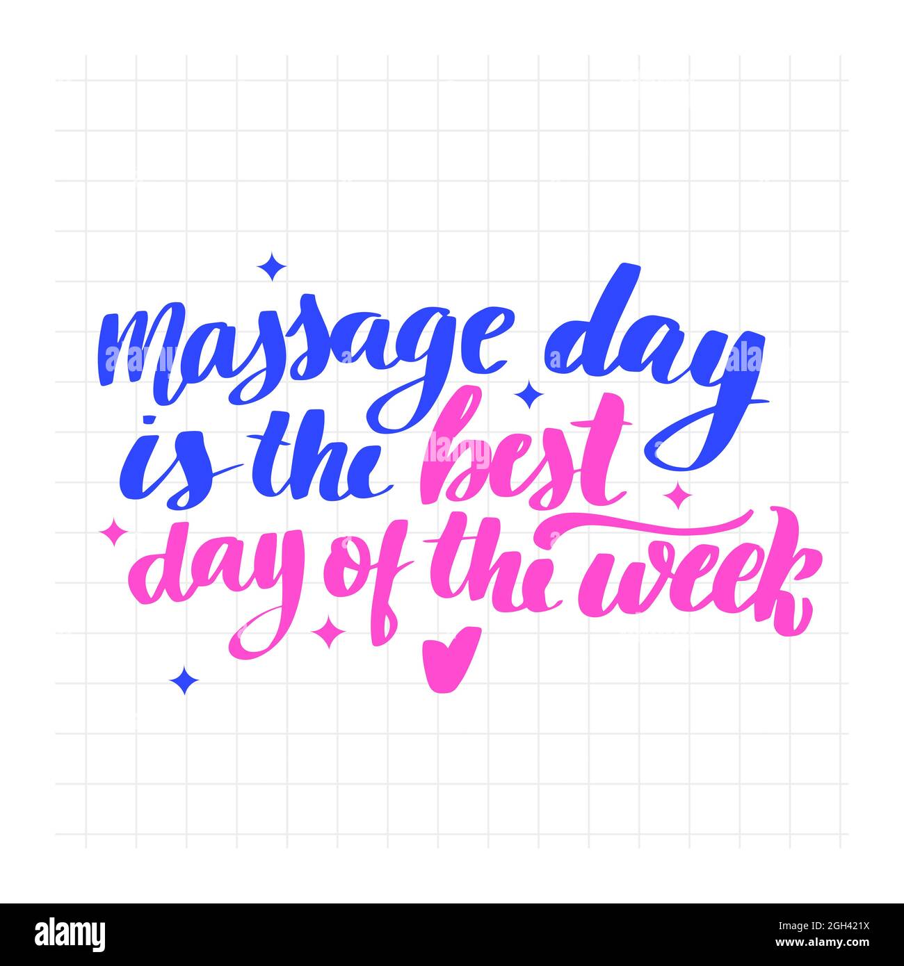 Le jour du massage est le meilleur jour de la semaine Illustration de Vecteur