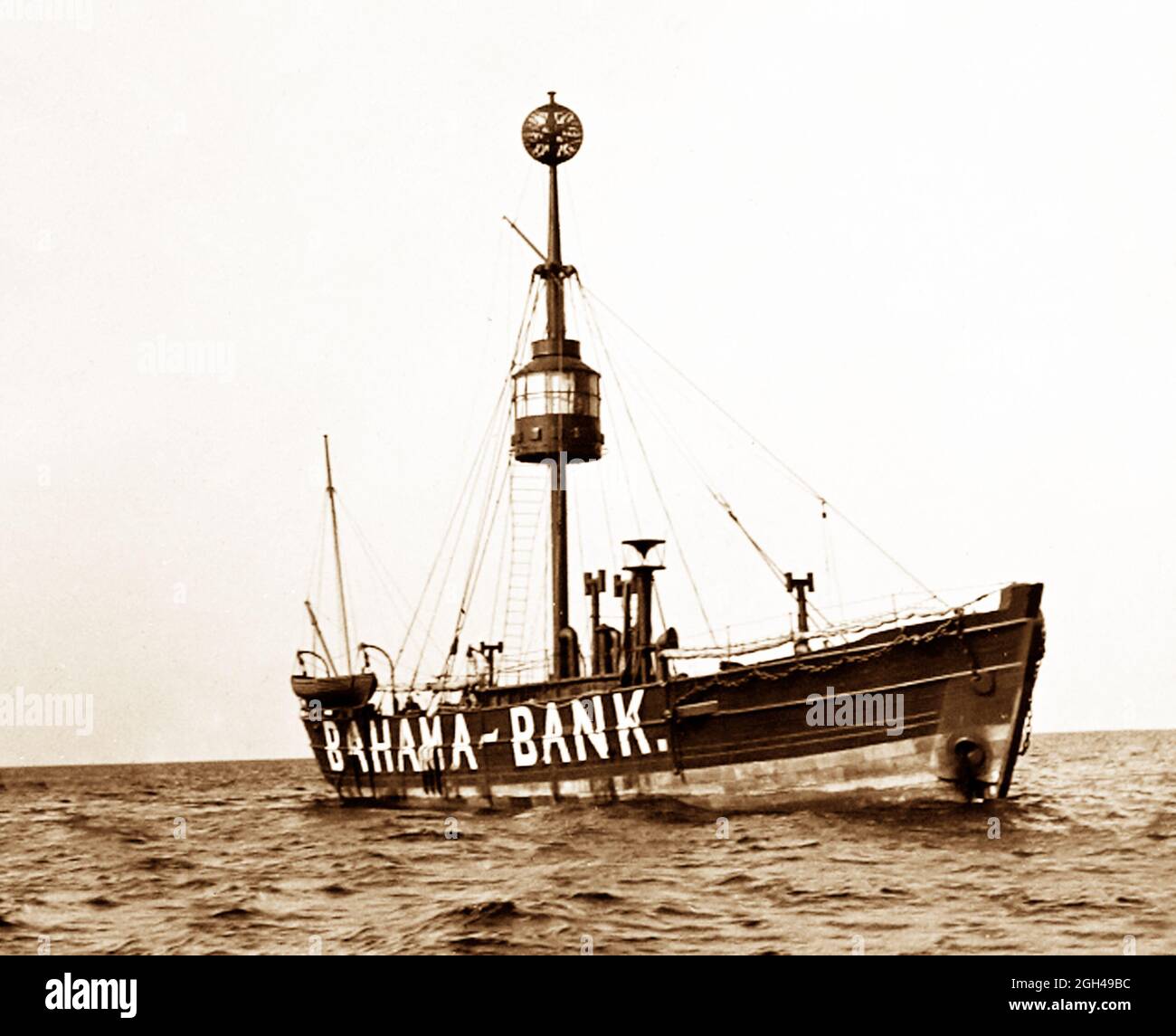 Bahama Bank Lightship, Ramsey, île de Man, époque victorienne Banque D'Images