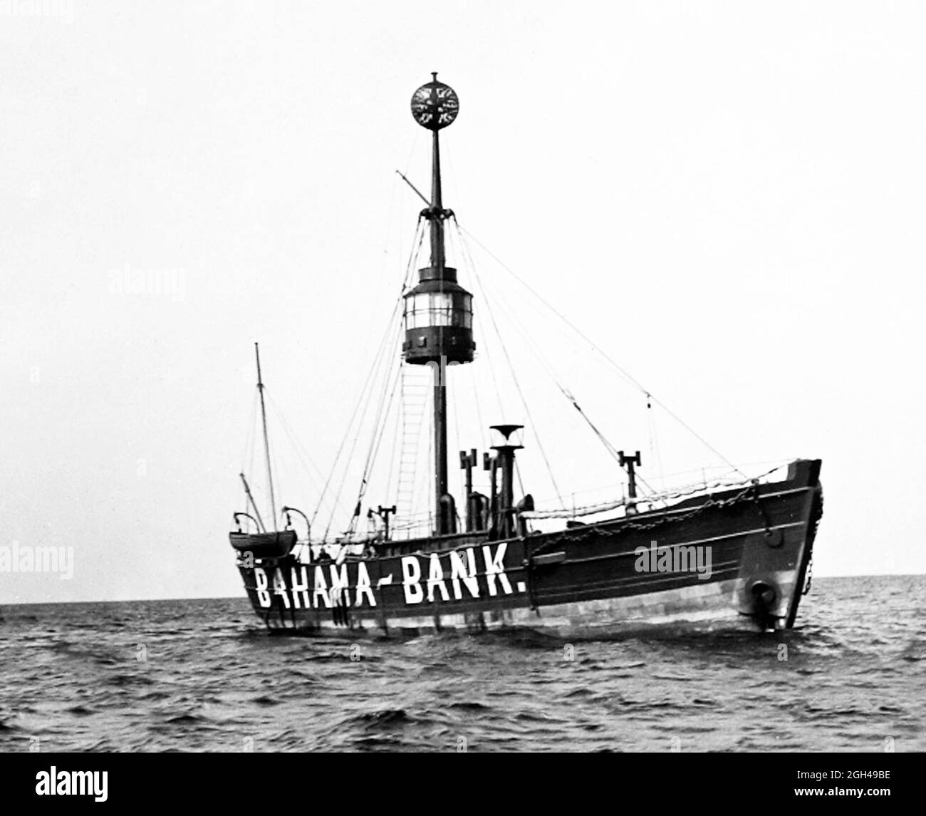Bahama Bank Lightship, Ramsey, île de Man, époque victorienne Banque D'Images