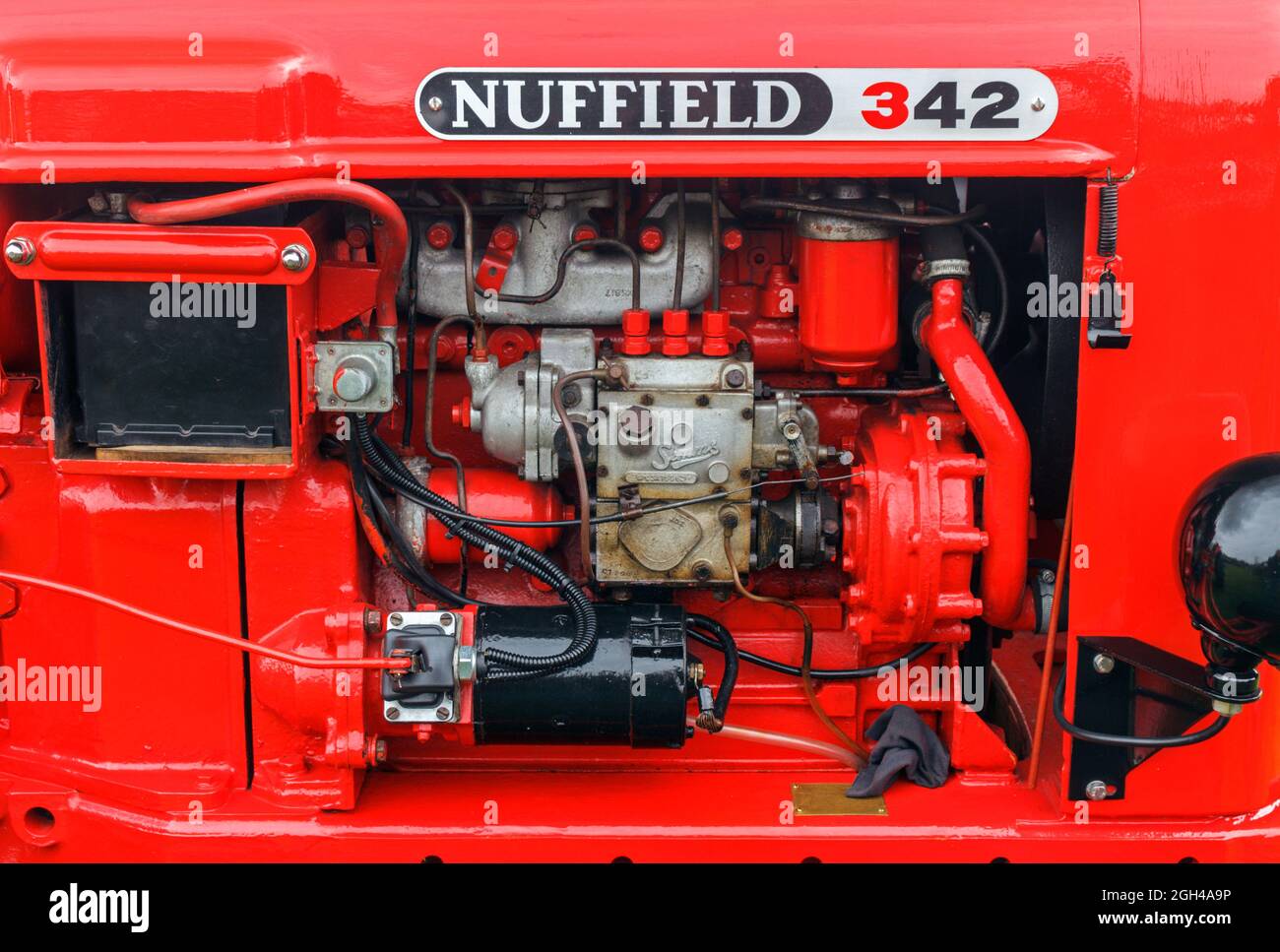 Moteur Nuffield 342. Salon Wrea Green Steam 2021. Banque D'Images