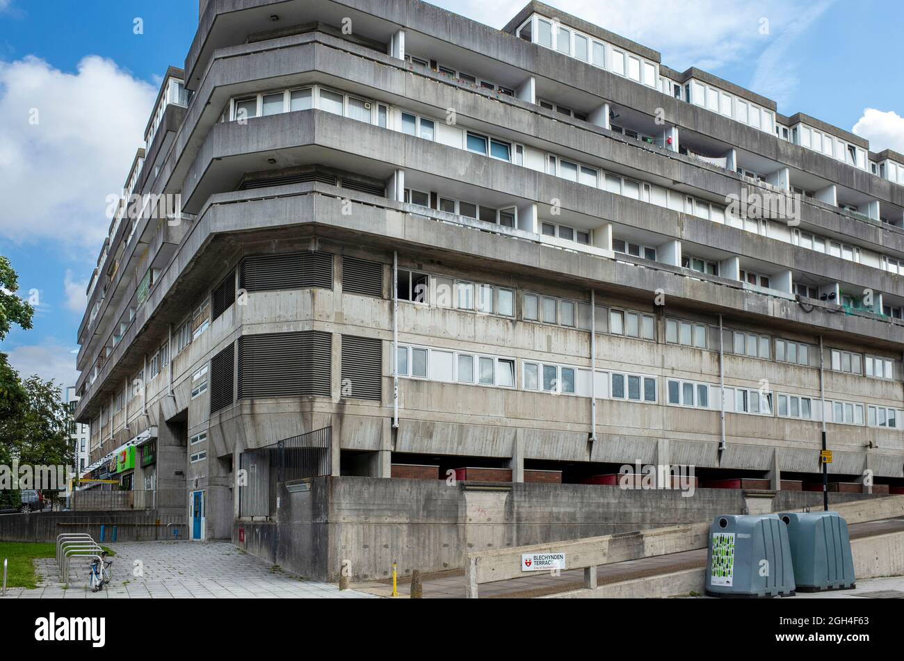 Architecture brutaliste au Wyndham court Southampton par Lyons Israel Ellis Banque D'Images
