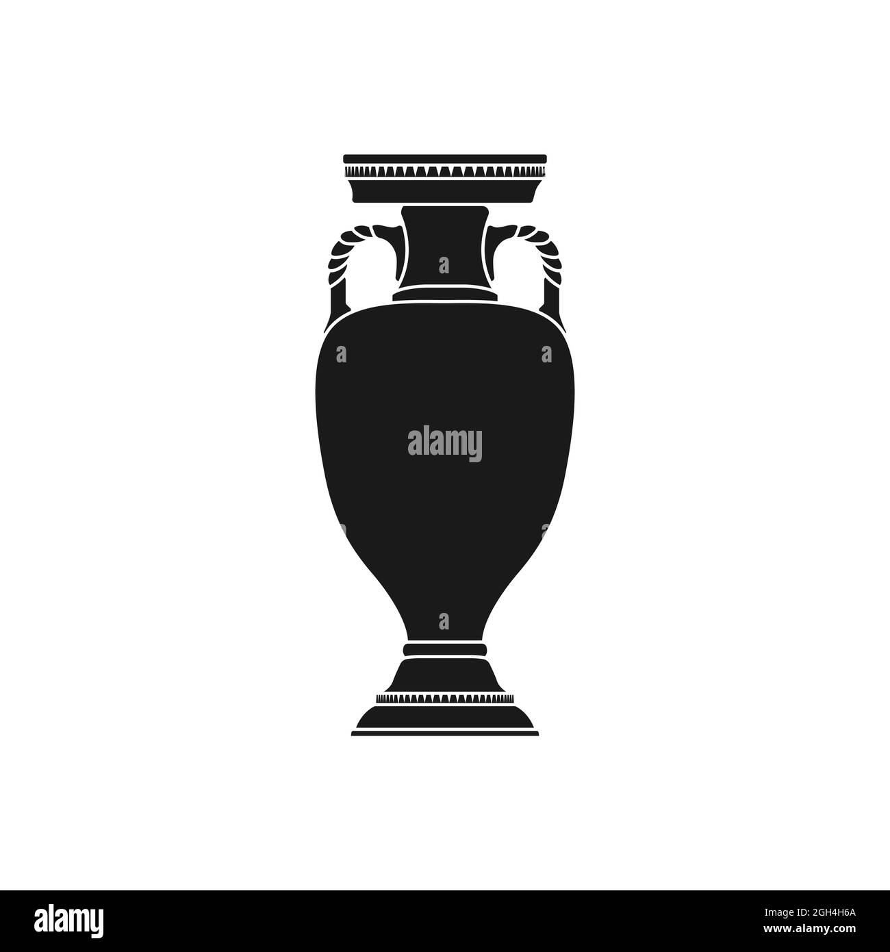 icône vectorielle de la coupe du championnat d'europe de football 2020. Silhouette d'une tasse 2021. Illustration de Vecteur