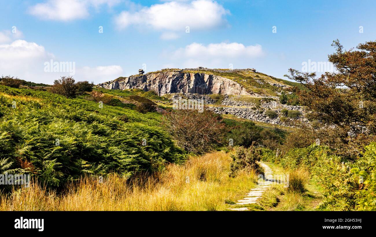 Carrière de colline de Stowes Minions Bodmin Moor Cornwall Banque D'Images