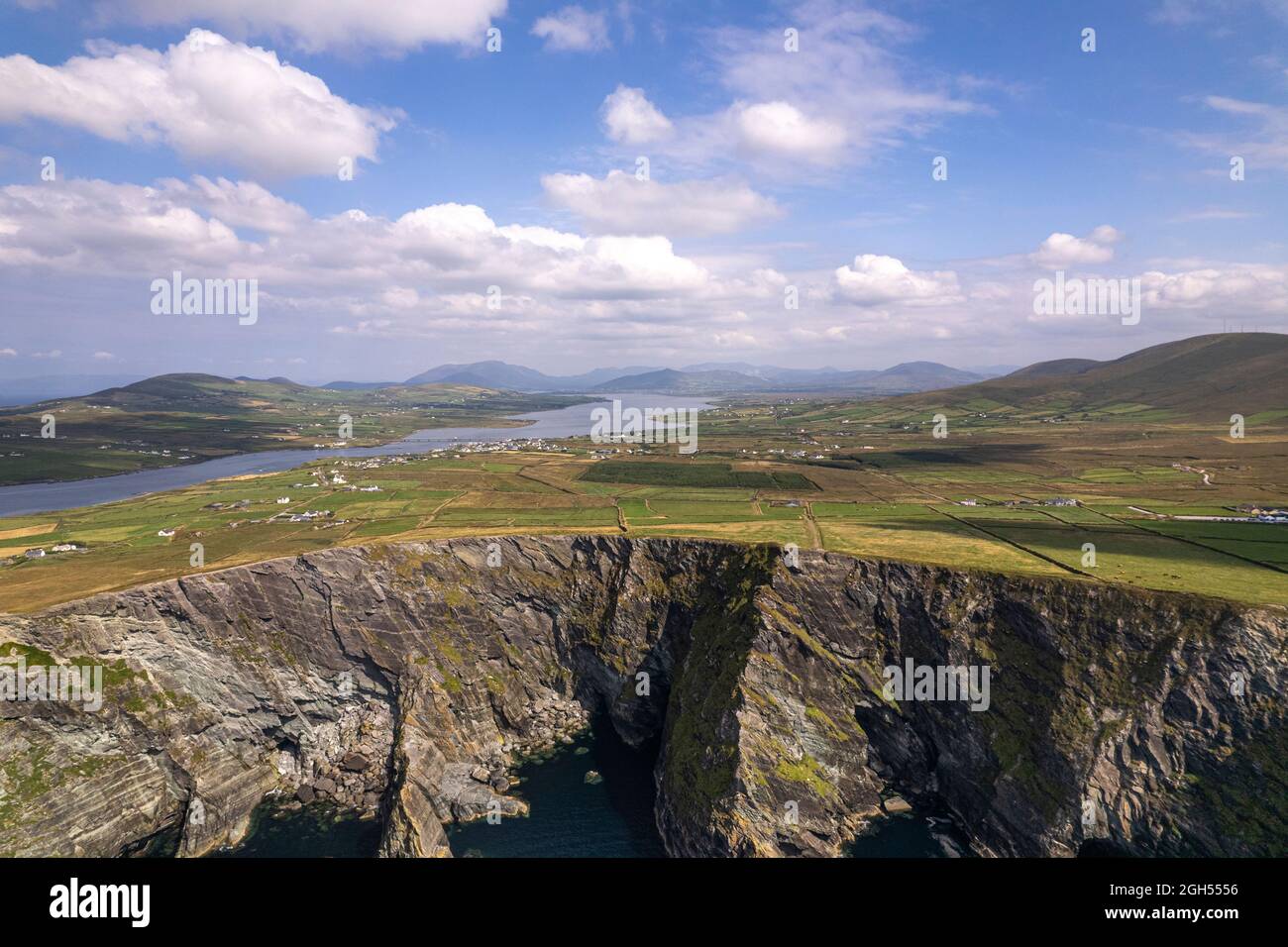 Les falaises de Kerry, près de Portmagee, comté de Kerry, Irlande Banque D'Images