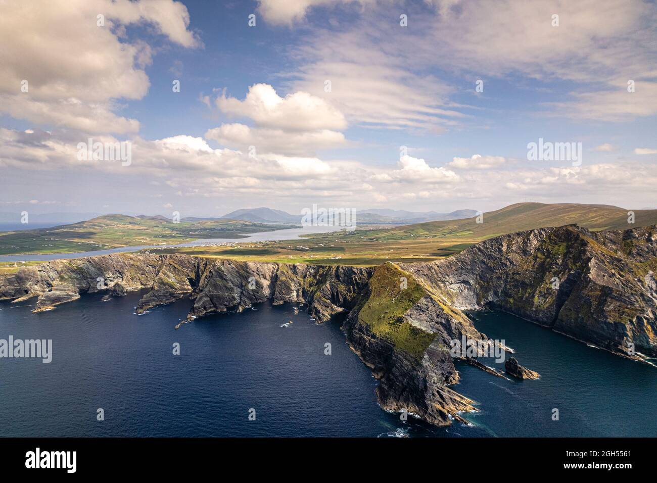 Les falaises de Kerry, près de Portmagee, comté de Kerry, Irlande Banque D'Images