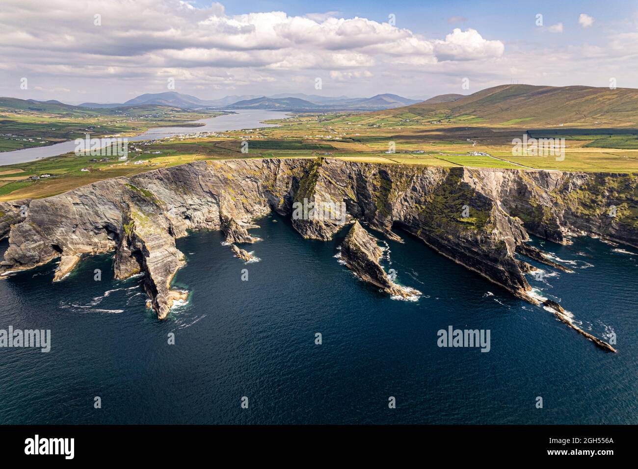 Les falaises de Kerry, près de Portmagee, comté de Kerry, Irlande Banque D'Images