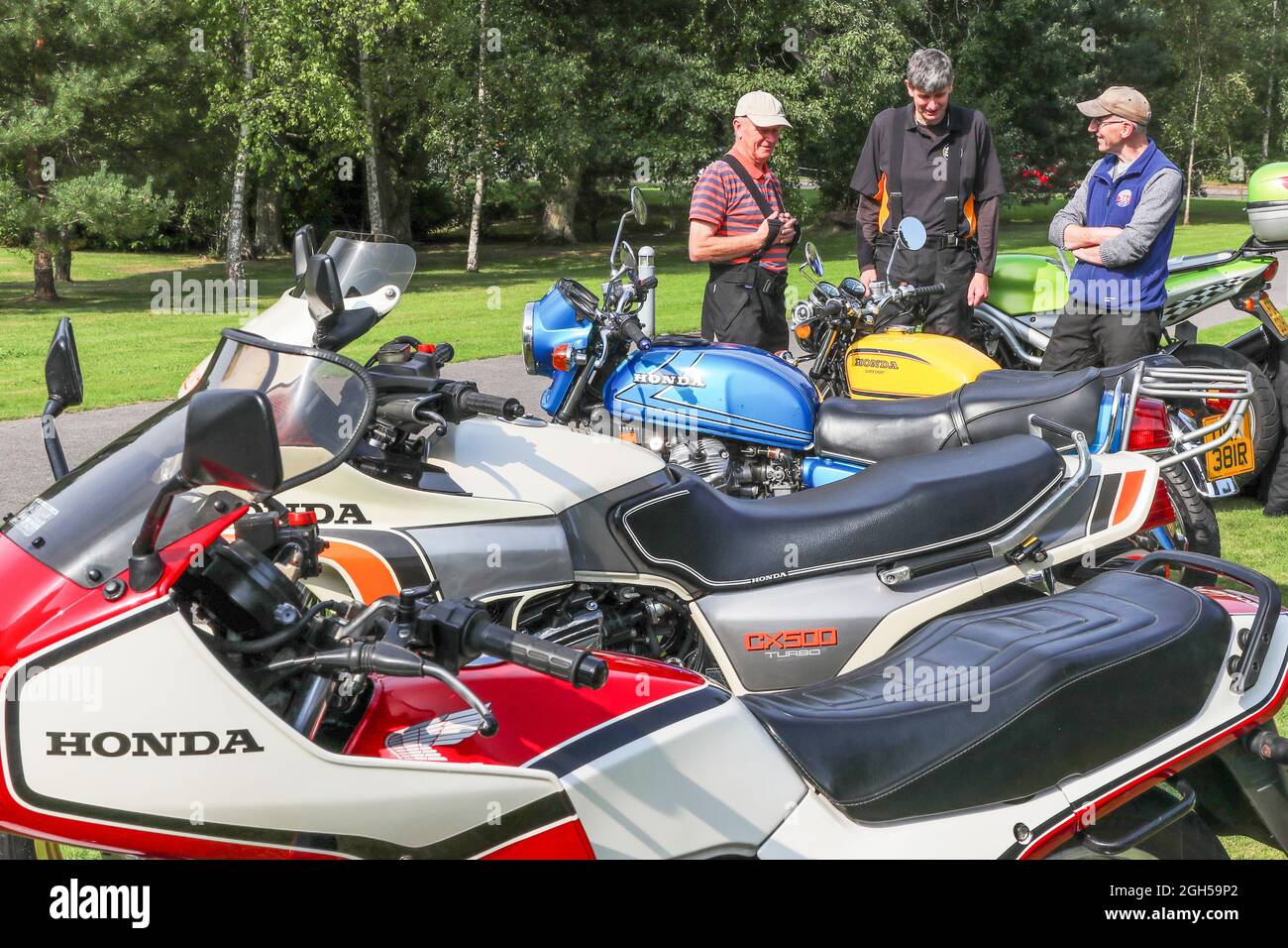 Ayr, Royaume-Uni. Le 05septembre 2021. Les membres du club de motos Ayr Vintage ont organisé une exposition de certaines des motos restaurées et détenues par les membres du club. Le club, qui compte plus de 80 membres, possède collectivement plus de 500 motos vintage et classiques. Crédit : Findlay/Alay Live News Banque D'Images