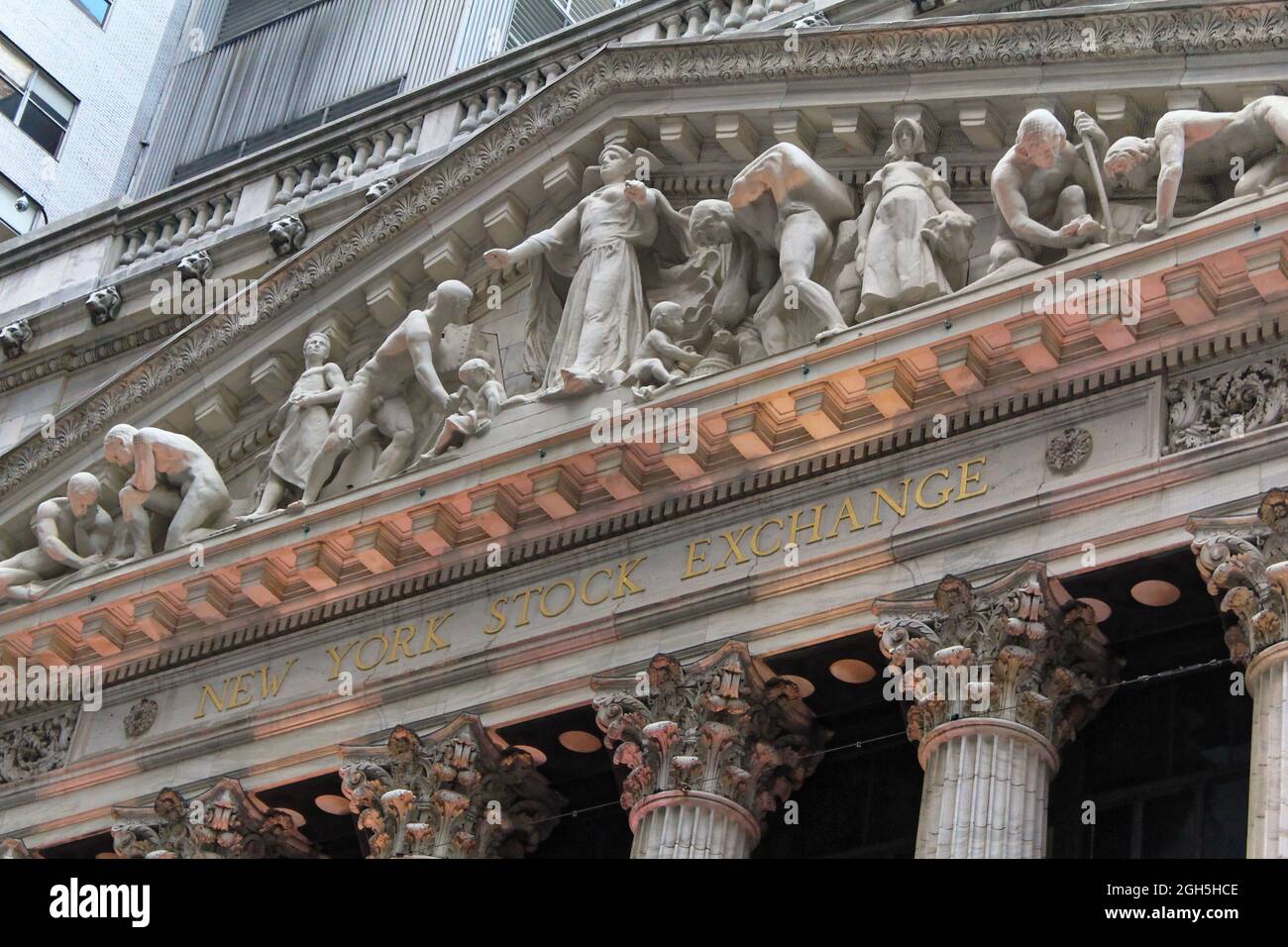 New York, États-Unis - 21 novembre 2010 : entrée de la Bourse de New York de Wall Street Banque D'Images