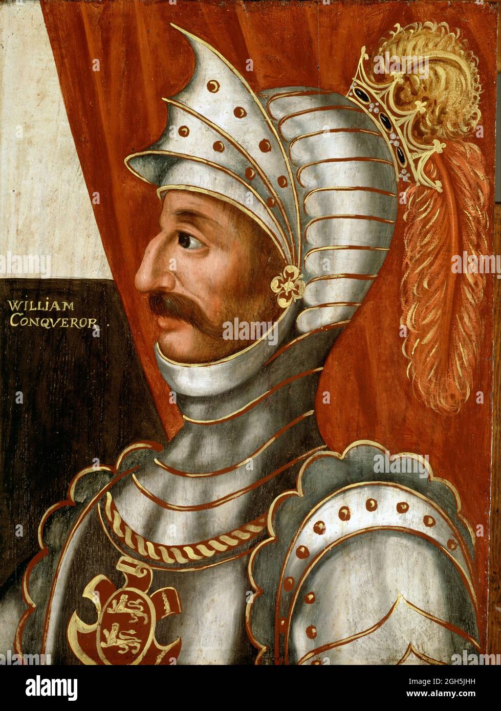 Un portrait de Guillaume I (Guillaume le Conquérant) qui fut roi d'Angleterre de 1066 à 1087 Banque D'Images