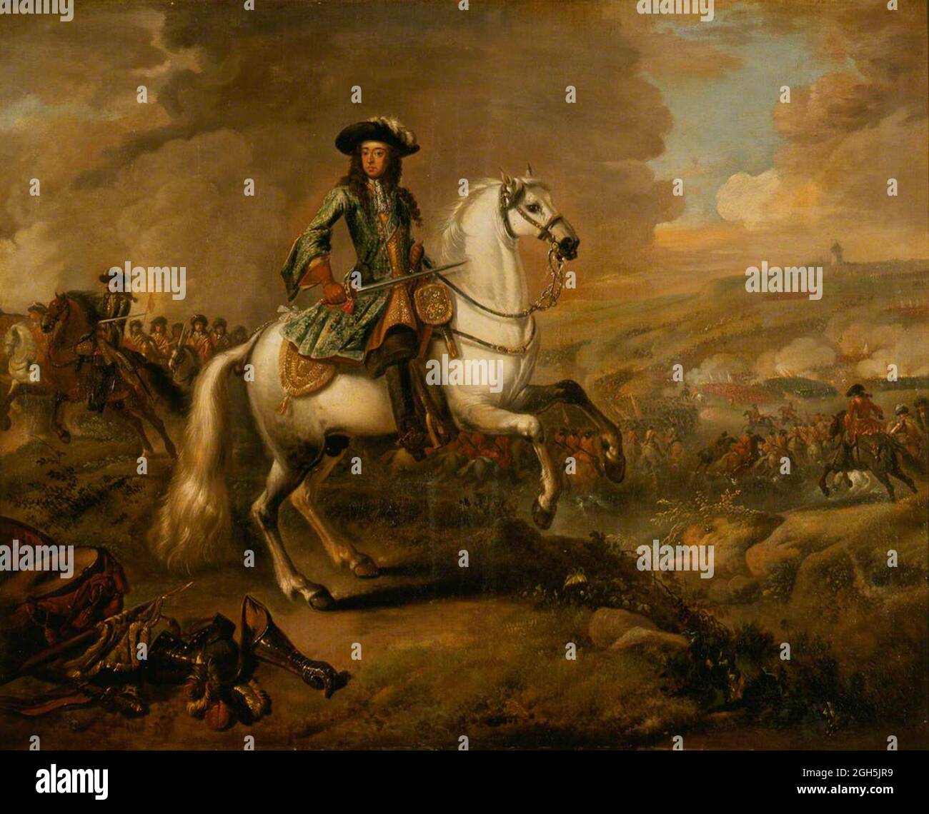 Un portrait du roi William III (Guillaume d'Orange) qui fut roi d'Angleterre de 1689 à 1702. Vu à la bataille de la Boyne en 1690 Banque D'Images