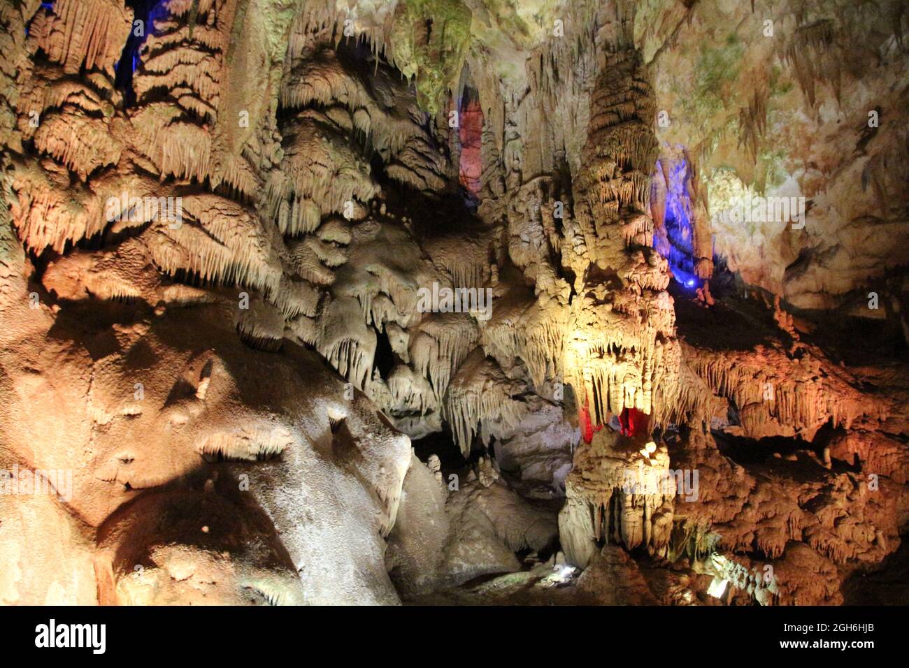 Monument naturel de la grotte de Prométhée en Géorgie Banque D'Images