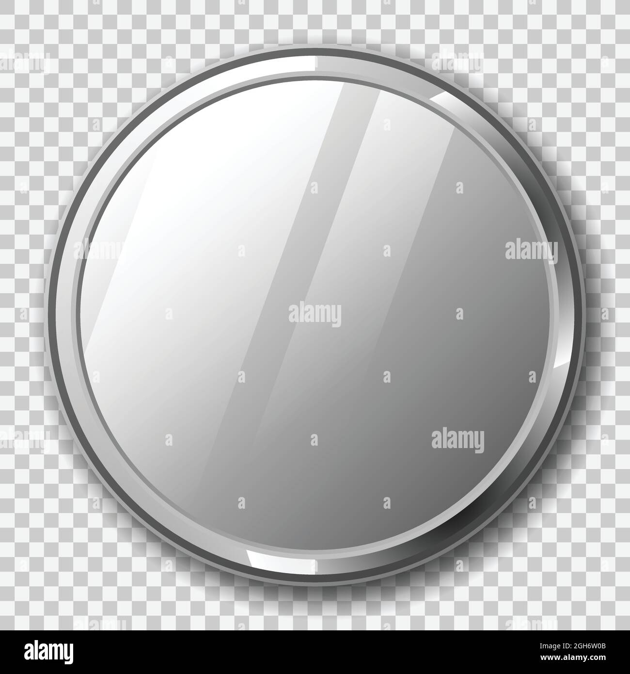 Miroir rond réaliste avec cadre métallique sur fond transparent Image  Vectorielle Stock - Alamy