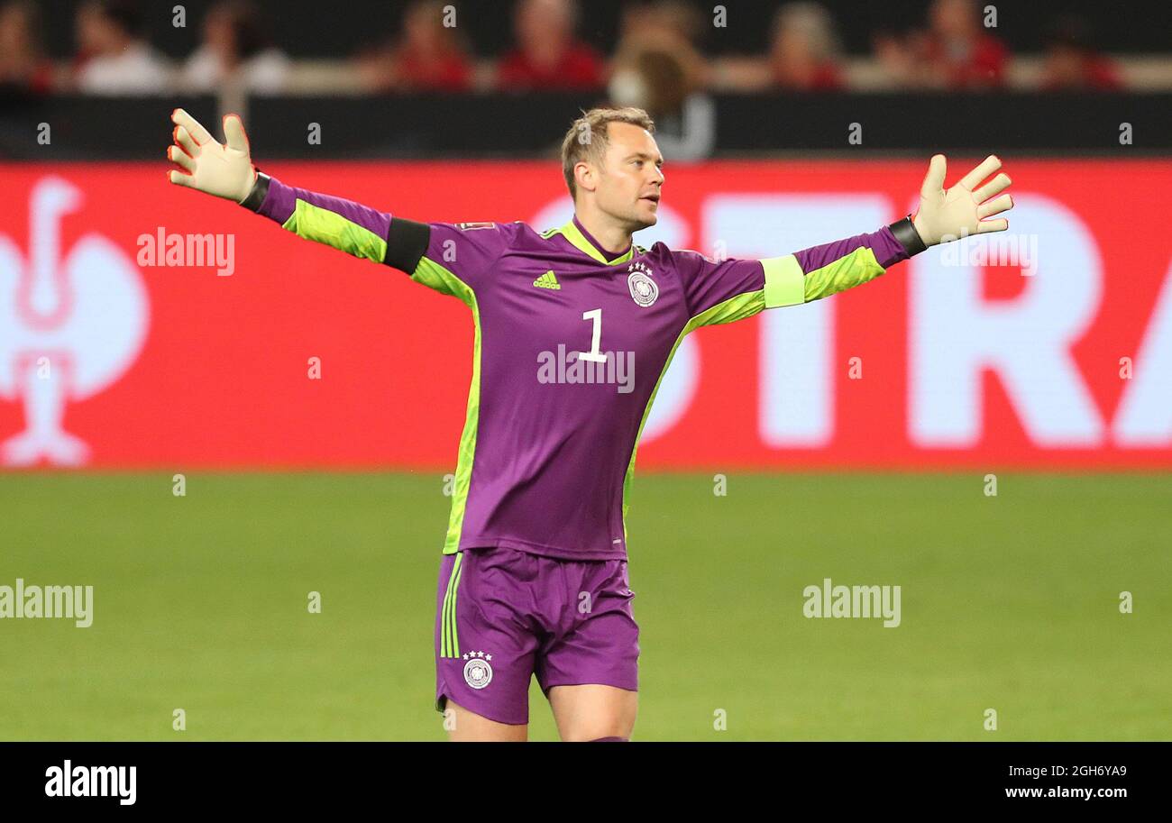 Firo: Fuvuball: Football: 05.09.2021 LV§nderspiel, équipe nationale qualification WM Allemagne - Arménie Manuel Neuer, jubilation, hourras, demi-figure Banque D'Images