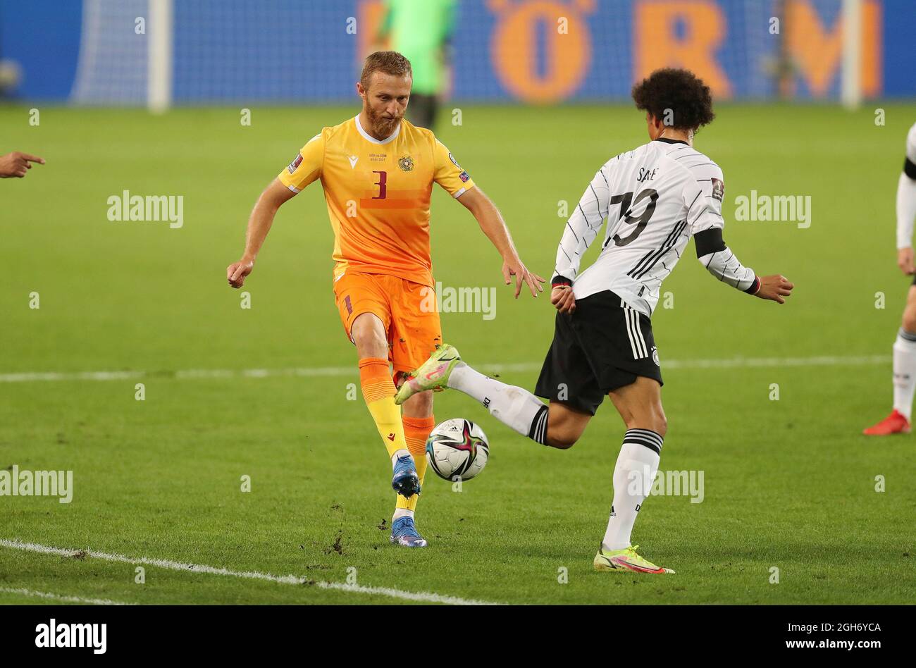 Firo: Fuvuball: Soccer: 05.09.2021 LV§nderspiel, équipe nationale qualification WM Allemagne - Duels arméniens, Warasdat Harojan, Versus, Leroy Sane Banque D'Images