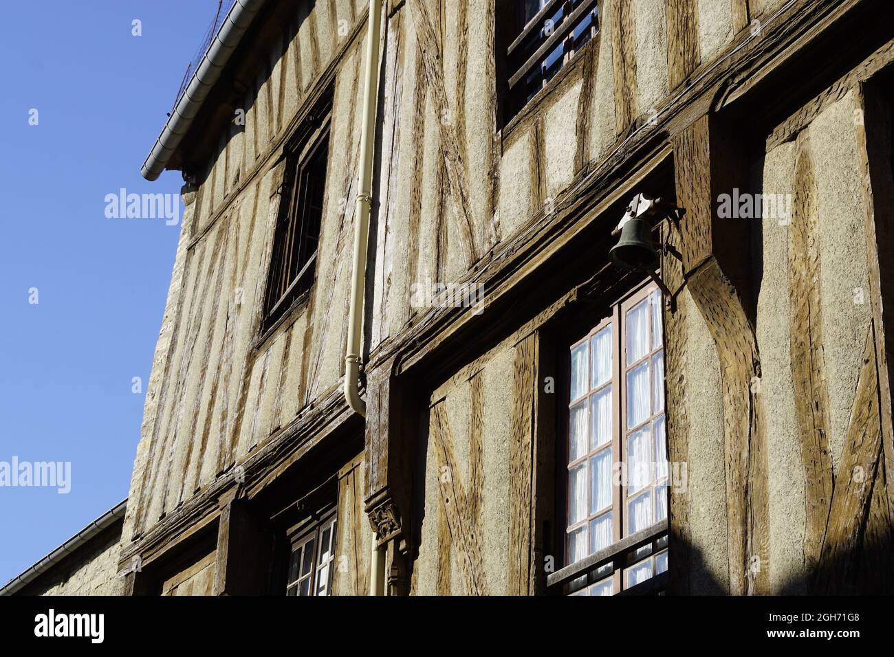 Maison médiévale en bois à Noyers France Banque D'Images
