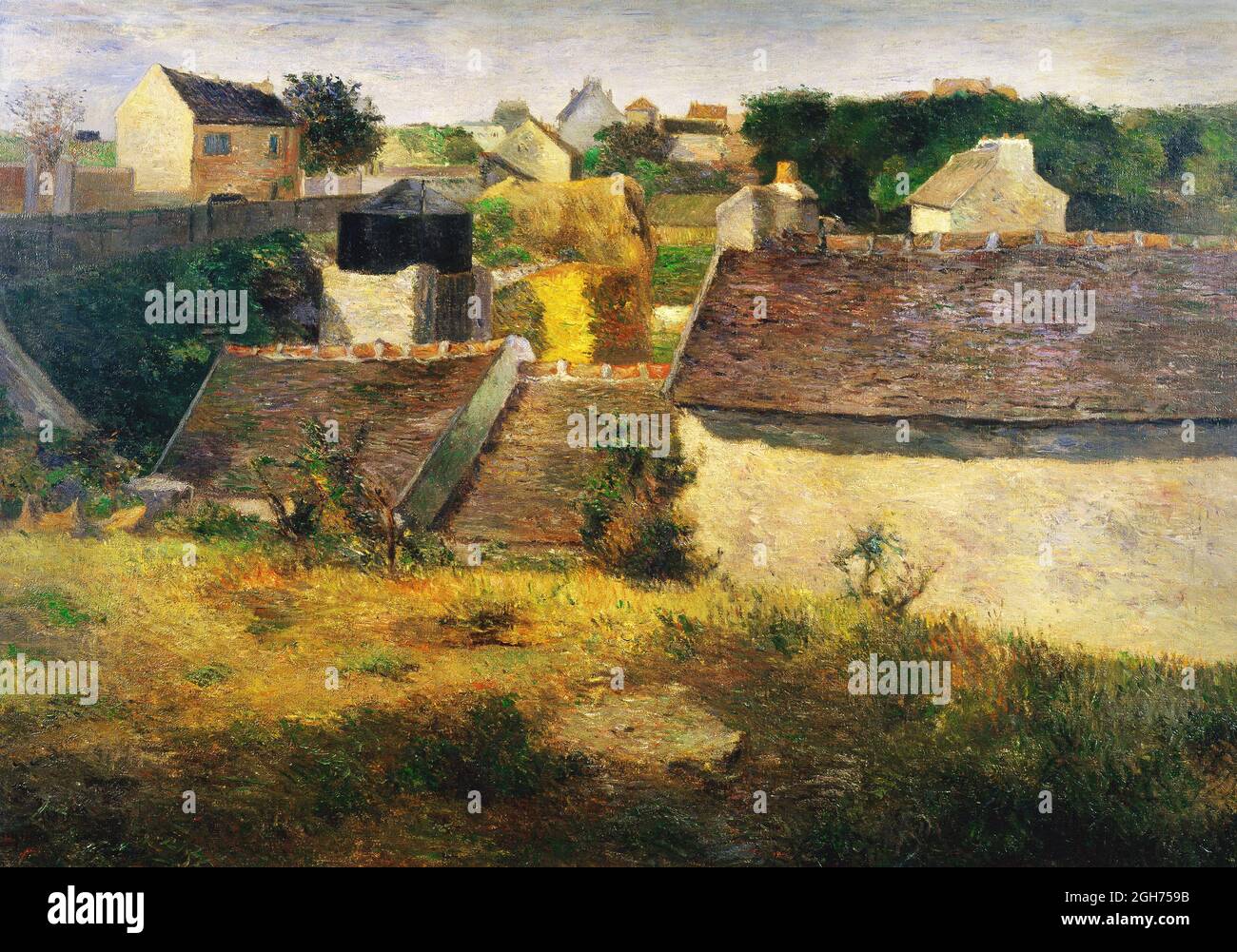 Maisons à Vaugirard par Paul Gauguin 1880. Musée d'Israël, à Jérusalem Banque D'Images