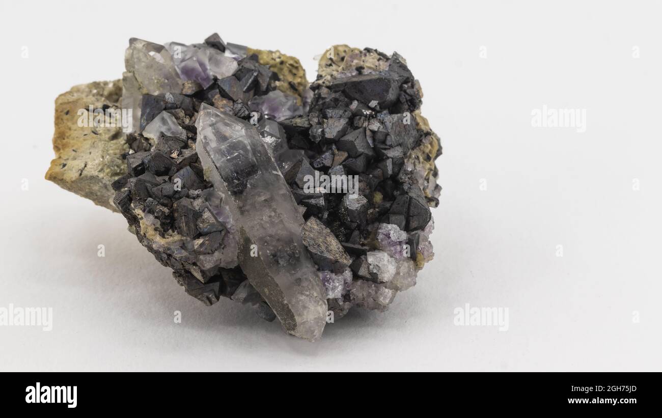 gros plan d'un spécimen de minéral à collectionner Banque D'Images