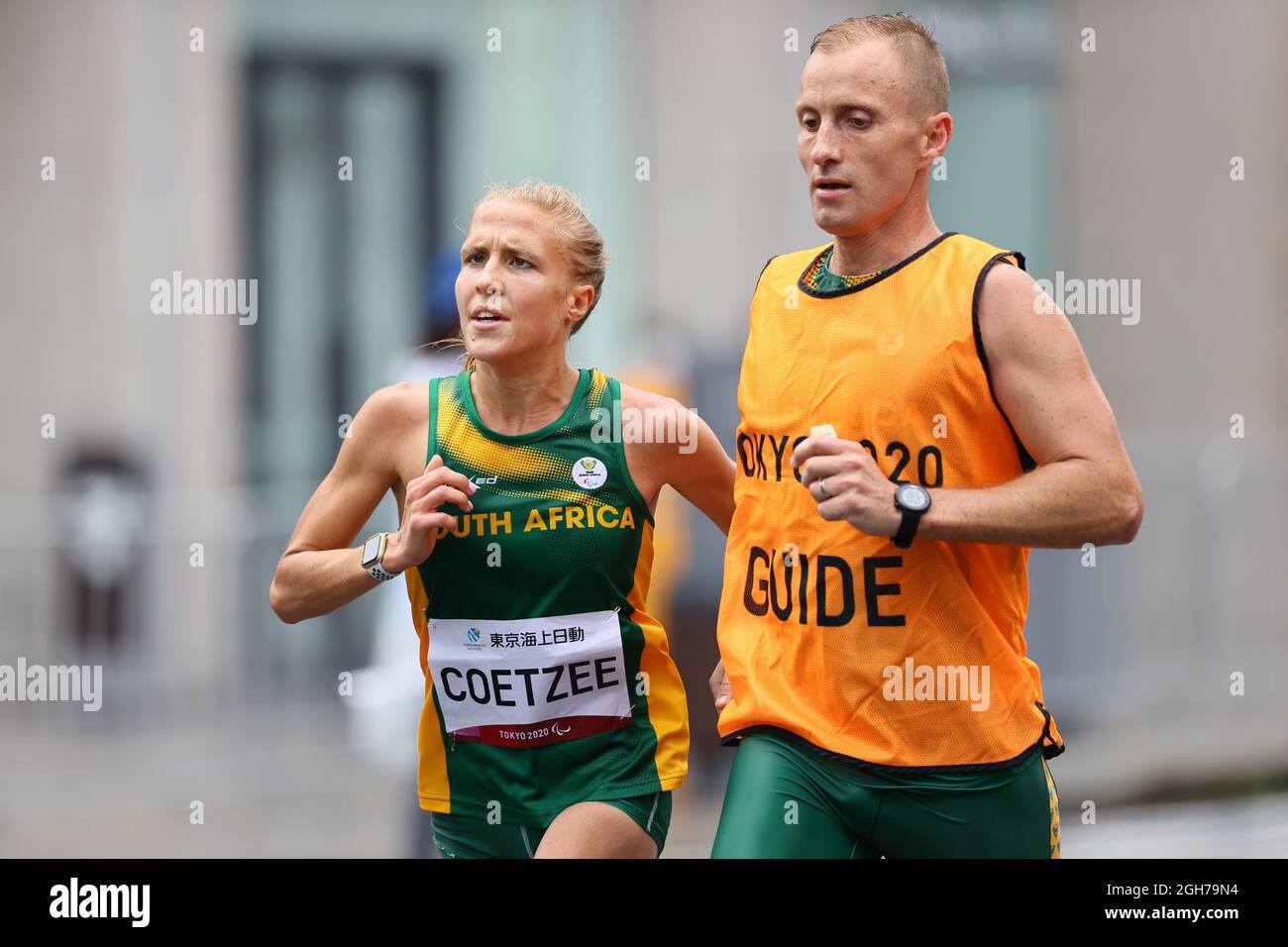Tokyo, Japon. 5 septembre 2021. Marathon Louzanne Coetzee (RSA) : Marathon féminin T12 lors des Jeux paralympiques de Tokyo en 2020 à Tokyo, Japon . Credit: AFLO SPORT/Alay Live News Banque D'Images