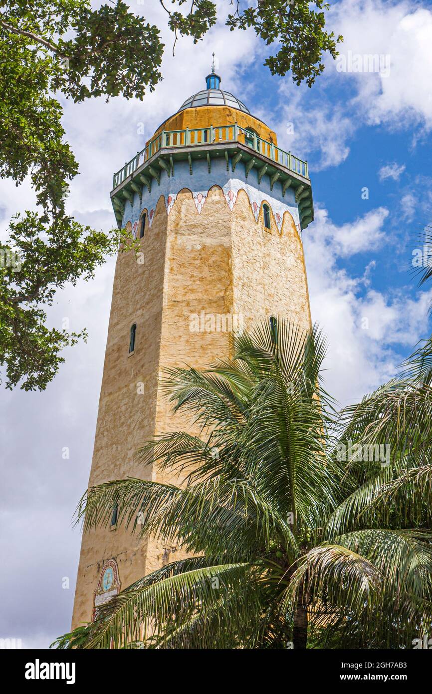 Miami Florida, Coral Gables, Alhambra Water Tower 1924 Denman Fink designer Banque D'Images