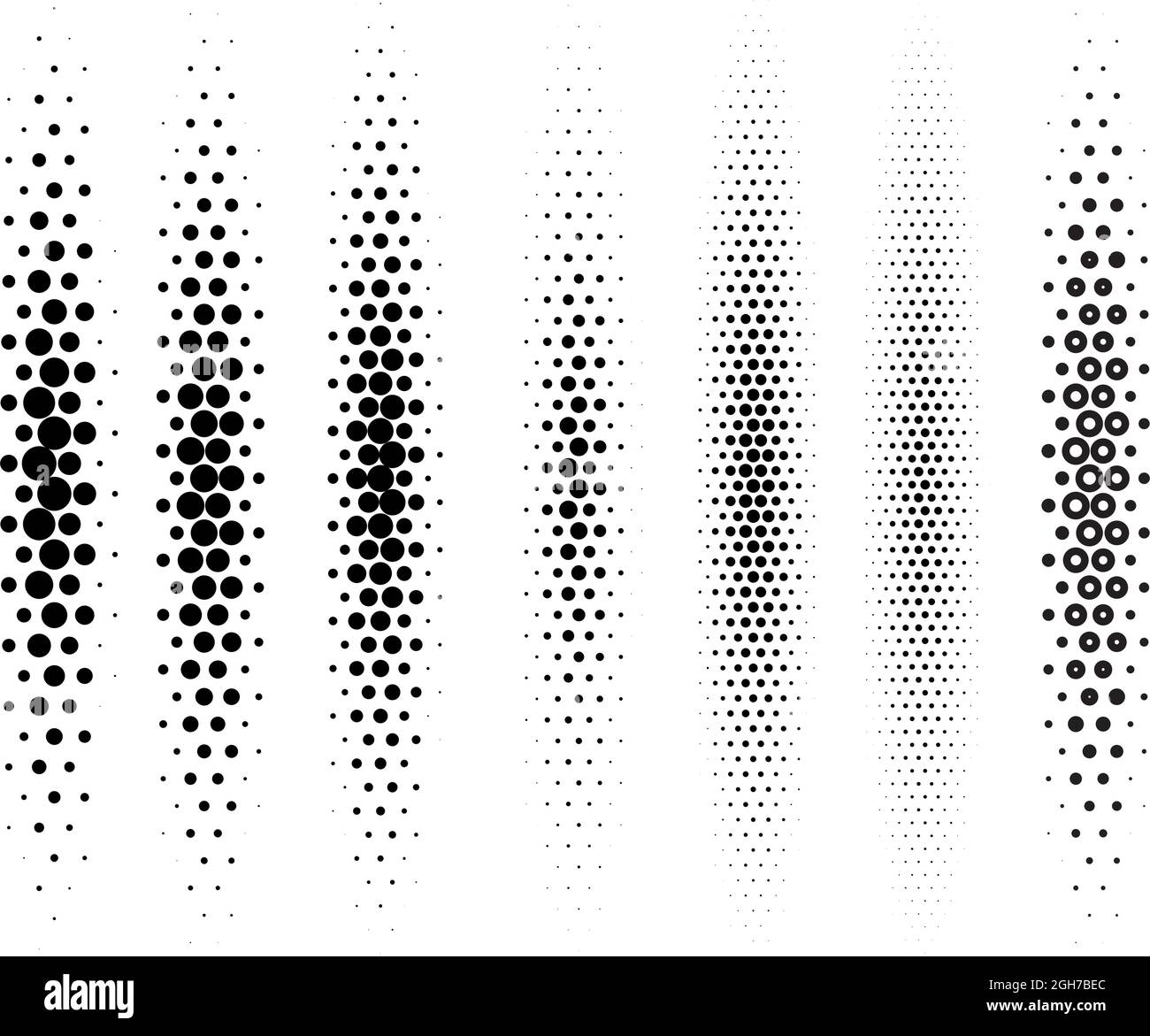 vectoriel abstrait dégradé de demi-teintes défini isolé sur fond blanc. collection d'éléments de design demi-teinte Illustration de Vecteur