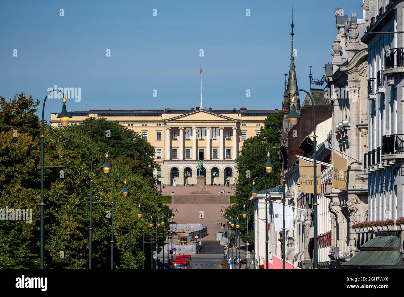 Palais Royal d'Oslo, Norvège Banque D'Images