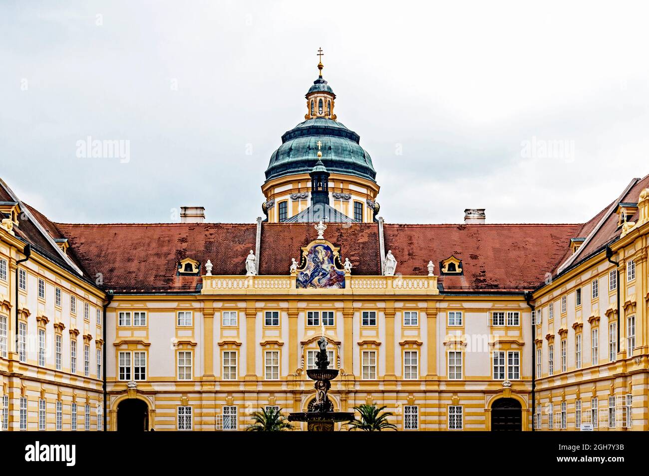 Stift Melk, Benediktiner Abtei an der Donau; monastère bénédictin, sur le Danube - Wachau, Basse-Autriche Banque D'Images