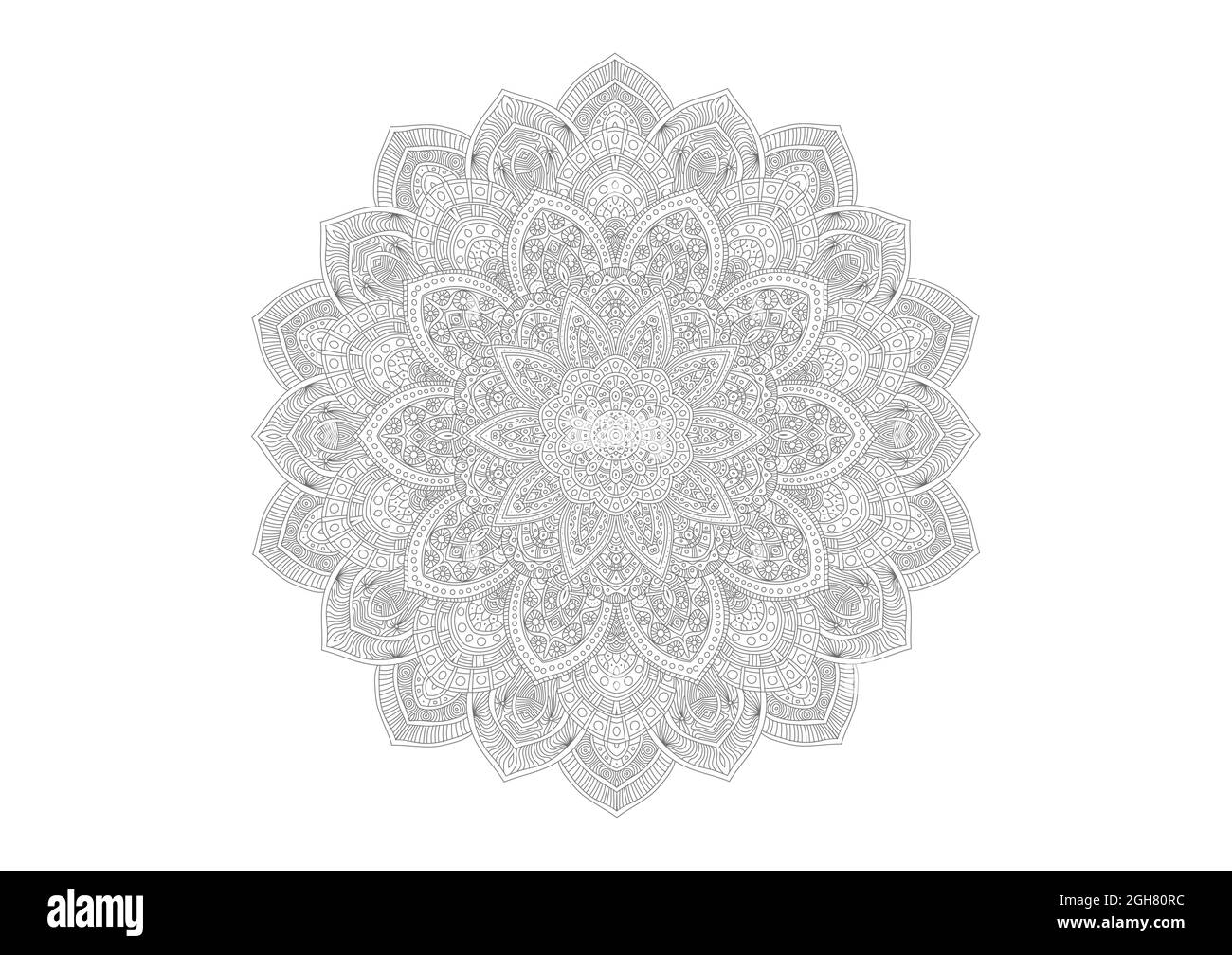 Mandala vector indian Graphic design. Décoration fleur indienne. Vecteur d'élément de conception de cahier de coloriage. Illustration de Vecteur