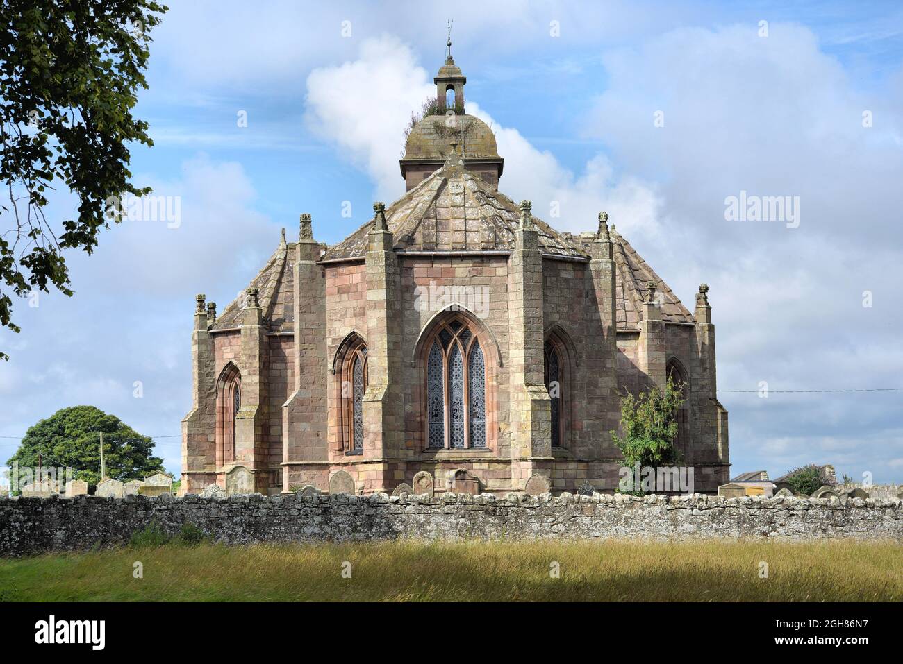 Église paroissiale de Ladykirk (notre-Dame du Steill), Berwickshire, frontières écossaises Banque D'Images