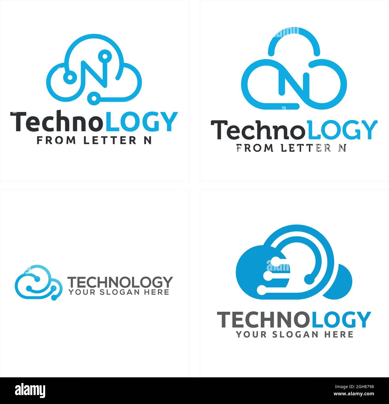 Logo Technology Cloud TECH Storage Illustration de Vecteur