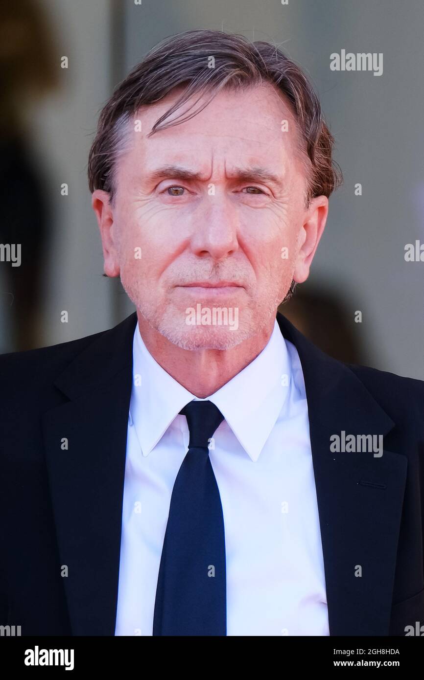 Le Palazzo del Cinema, Lido di Venezia, Venise, Italie. 5 septembre 2021. Tim Roth pose sur le tapis rouge pour LE COUCHER DU SOLEIL pendant le 78e Festival International du film de Venise. Photo par crédit : Julie Edwards/Alamy Live News Banque D'Images