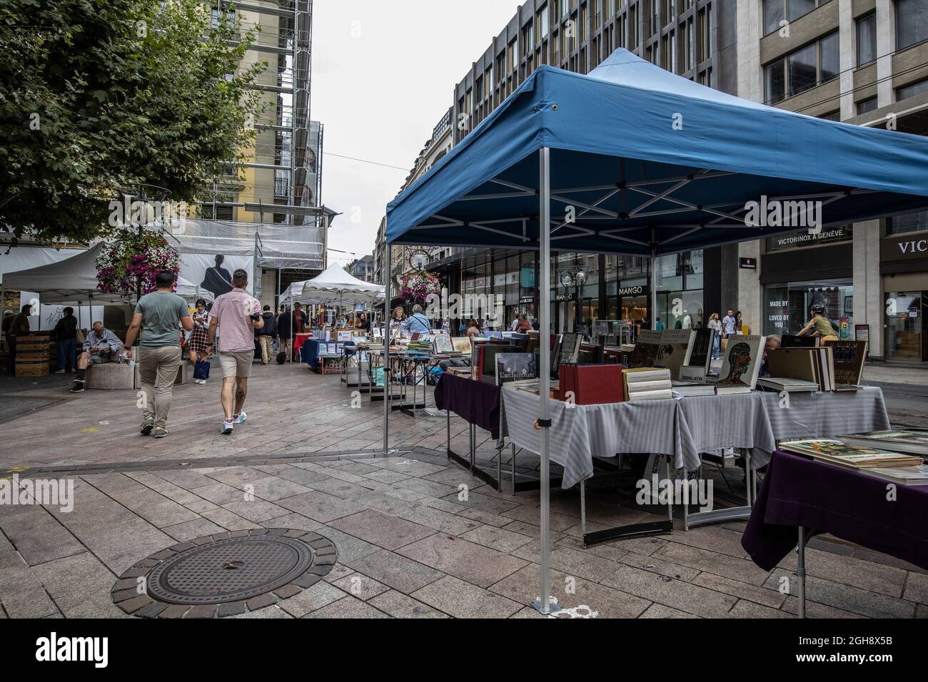 Genève en Suisse, à la pointe sud de l'expansion du lac Léman (lac Léman), Banque D'Images