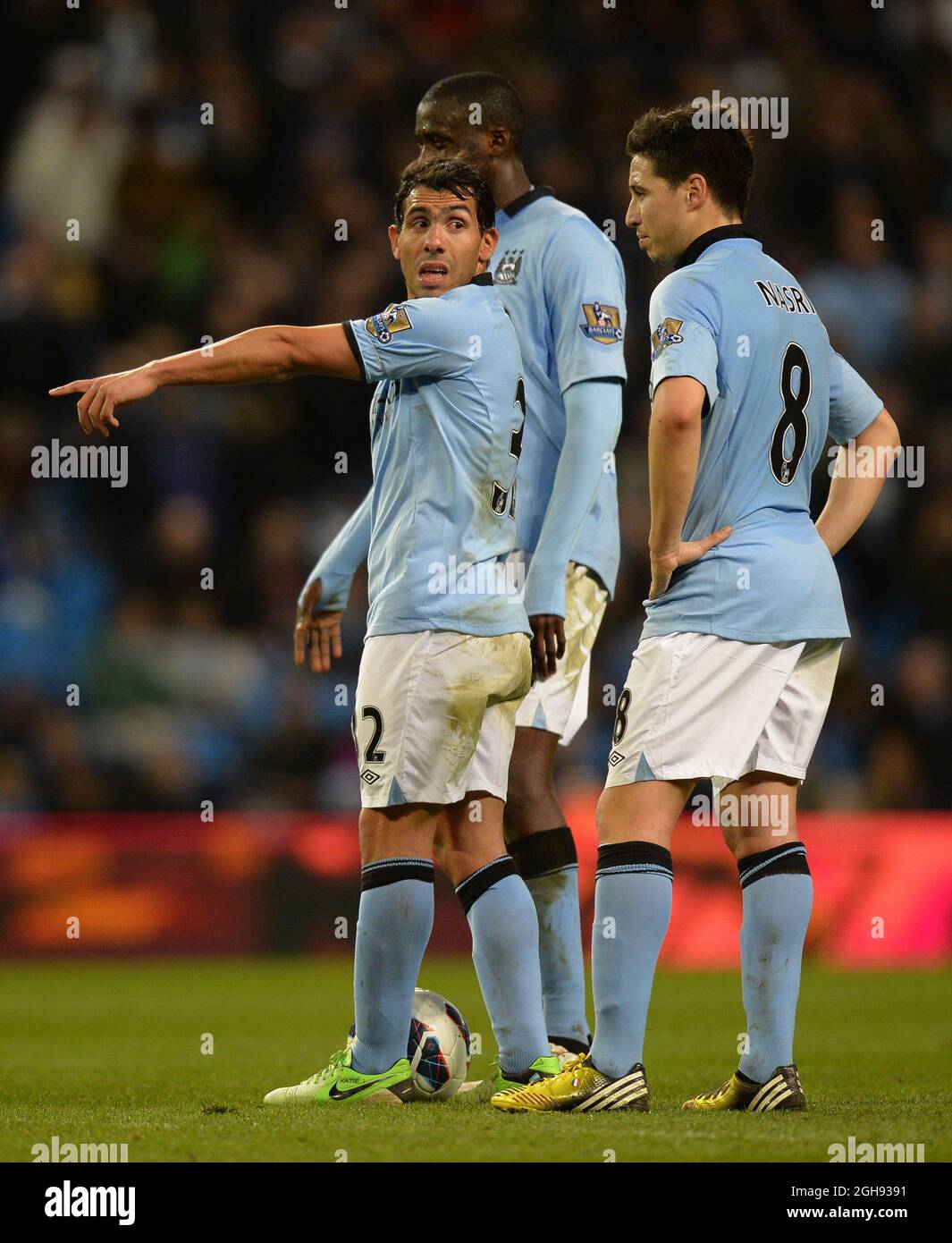 Maillot Manchester City Match Issue Samir Nasri - Édition Premier League