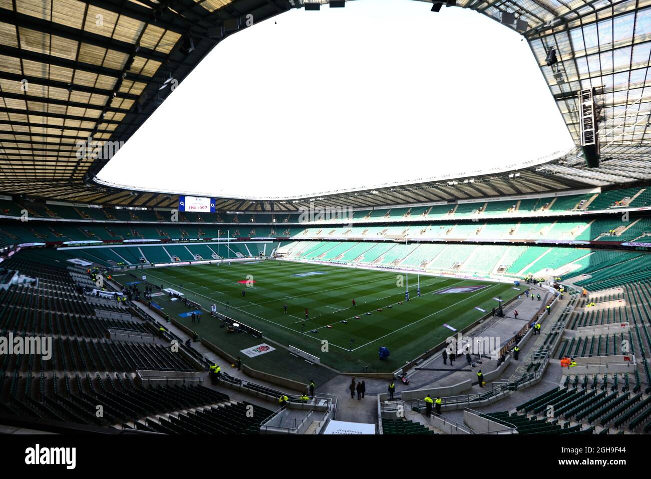 Vue générale de Twickenham en action pendant RBS 6 Nations entre l'Angleterre et l'Ecosse au stade Twickenham, Londres sur 14032015. Photo Charlie Forgham-Bailey Banque D'Images