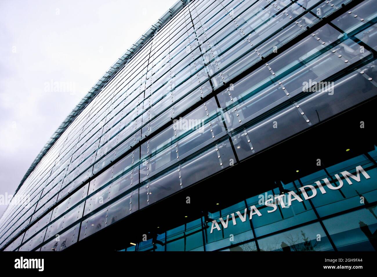 Vue générale du stade Aviva lors de la coupe européenne des champions de rugby, match de quart de finale entre Leinster et Bath au stade Aviva de Dublin le 04 avril 2015. Charlie Forgham-Bailey Banque D'Images