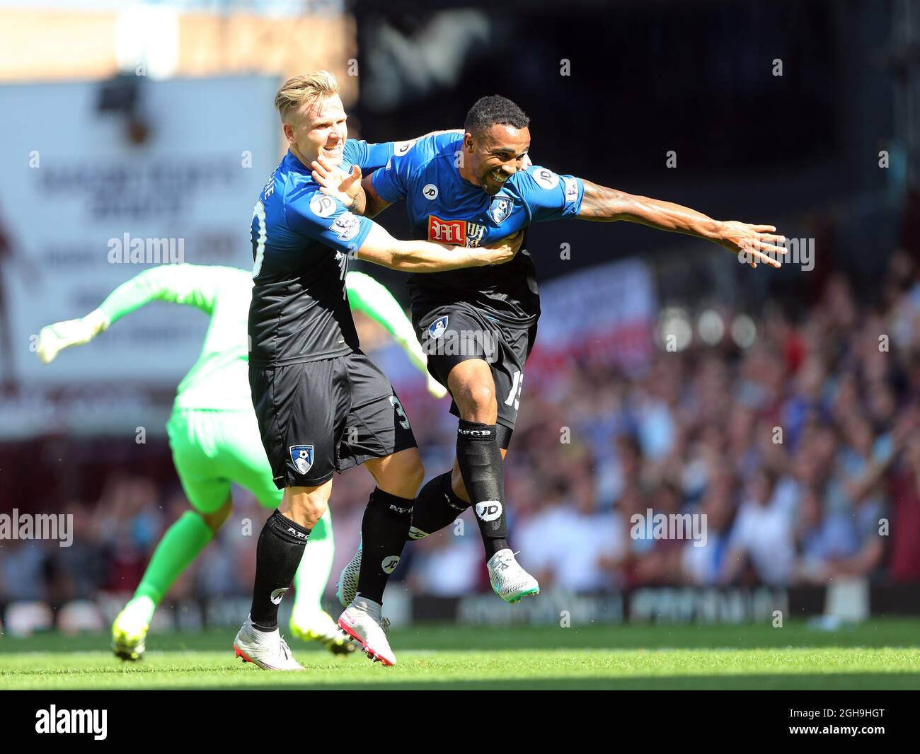 Image #: 39225685 22 août 2015 - Londres, Royaume-Uni - le Callum Wilson de Bournemouth célèbre son deuxième but..Barclays Premier League - West Ham United vs AFC Bournemouth - Selhurst Park -Angleterre - 22 août 2015. Banque D'Images