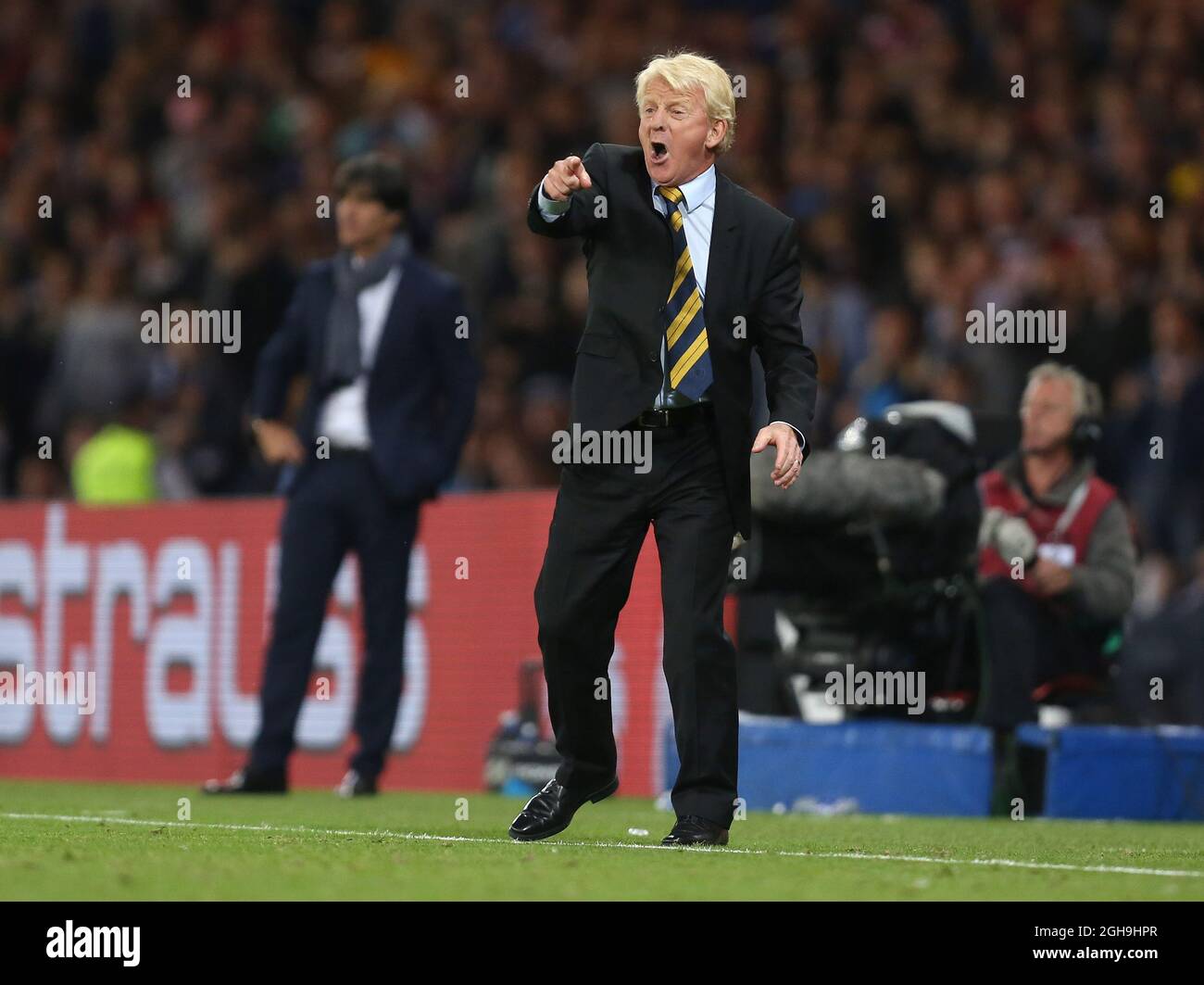 Image #: 39444742 7 septembre 2015 - Glasgow, Royaume-Uni - Gordon Strachan, directeur de l'Ecosse - Ecosse contre Allemagne - UEFA Euro 2016 qualifier - Hampden Park - Glasgow - 07092015 pic Philip Oldham Banque D'Images