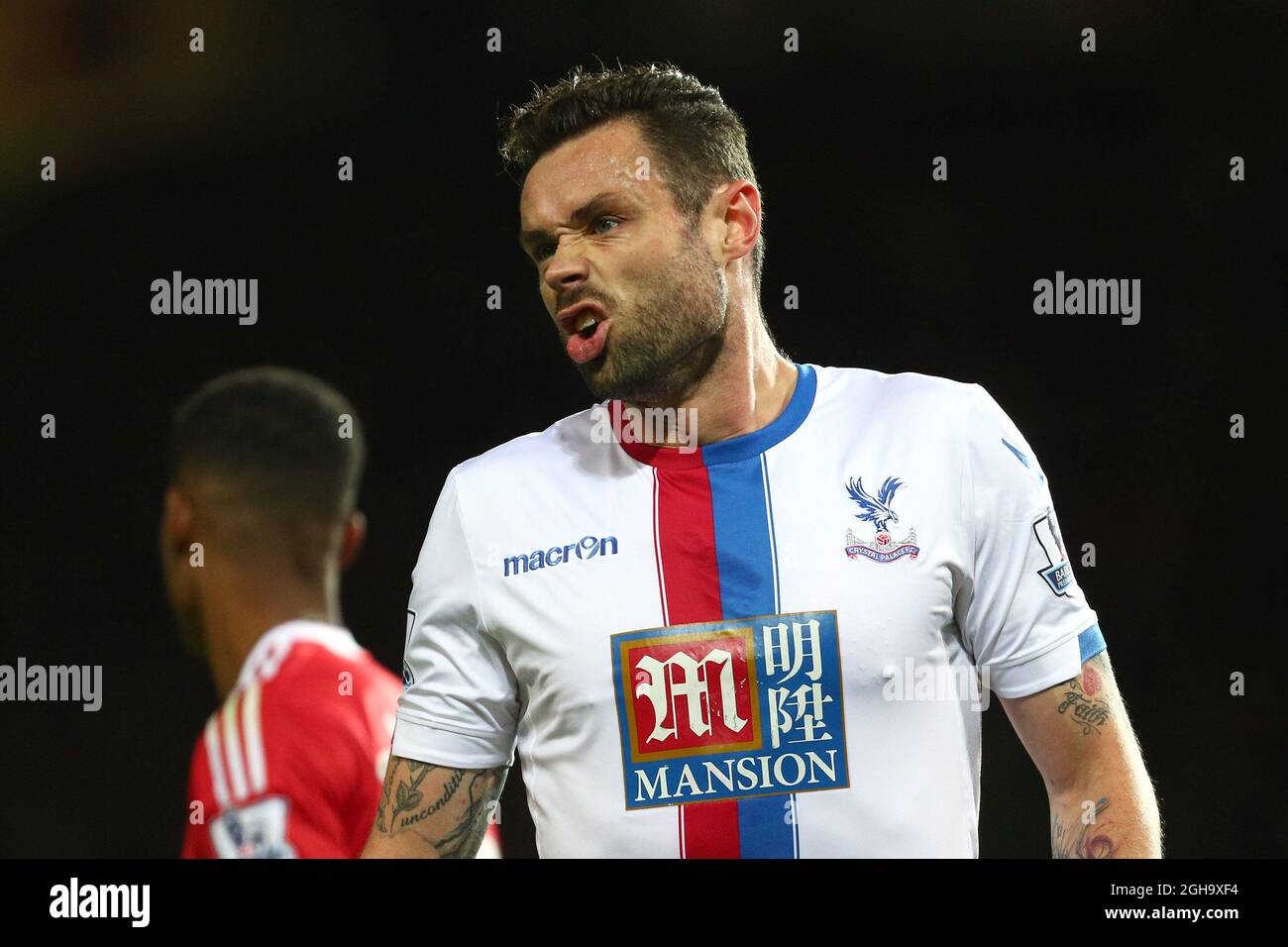 Damien Delaney de Crystal Palace a été abattu lors du match de la Barclays Premier League à Old Trafford. Le crédit photo doit se lire comme suit : Philip Oldham/Sportimage via PA Images Banque D'Images