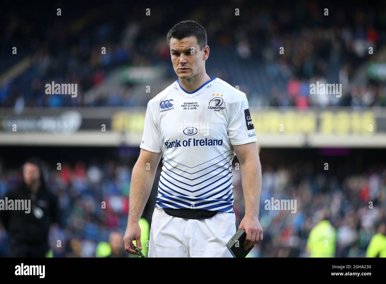 Jonny Sexton de Leinster a été abattu après avoir perdu le match de finale Guinness Pro12 au stade BT Murrayfield, à Édimbourg. Le crédit photo devrait se lire comme suit : Lynne Cameron/Sportimage via PA Images Banque D'Images