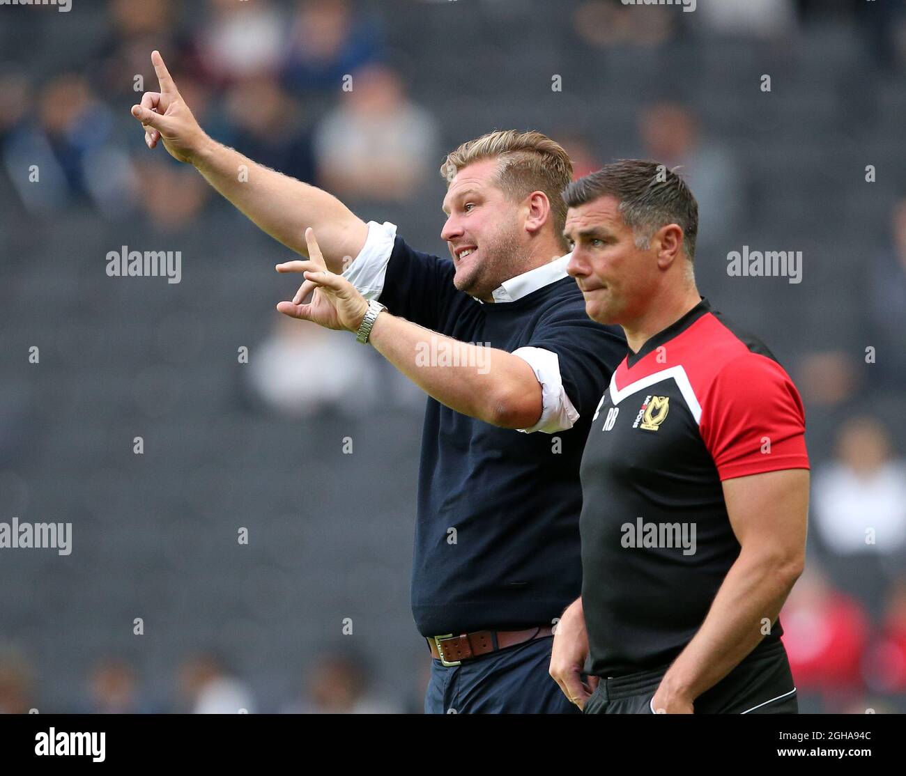 MK déonne Karl Robinson en action pendant le match amical d'avant-saison au stade MK , Milton Keynes. Date de la photo 26 juillet 2016 pic David Klein/Sportimage via PA Images Banque D'Images