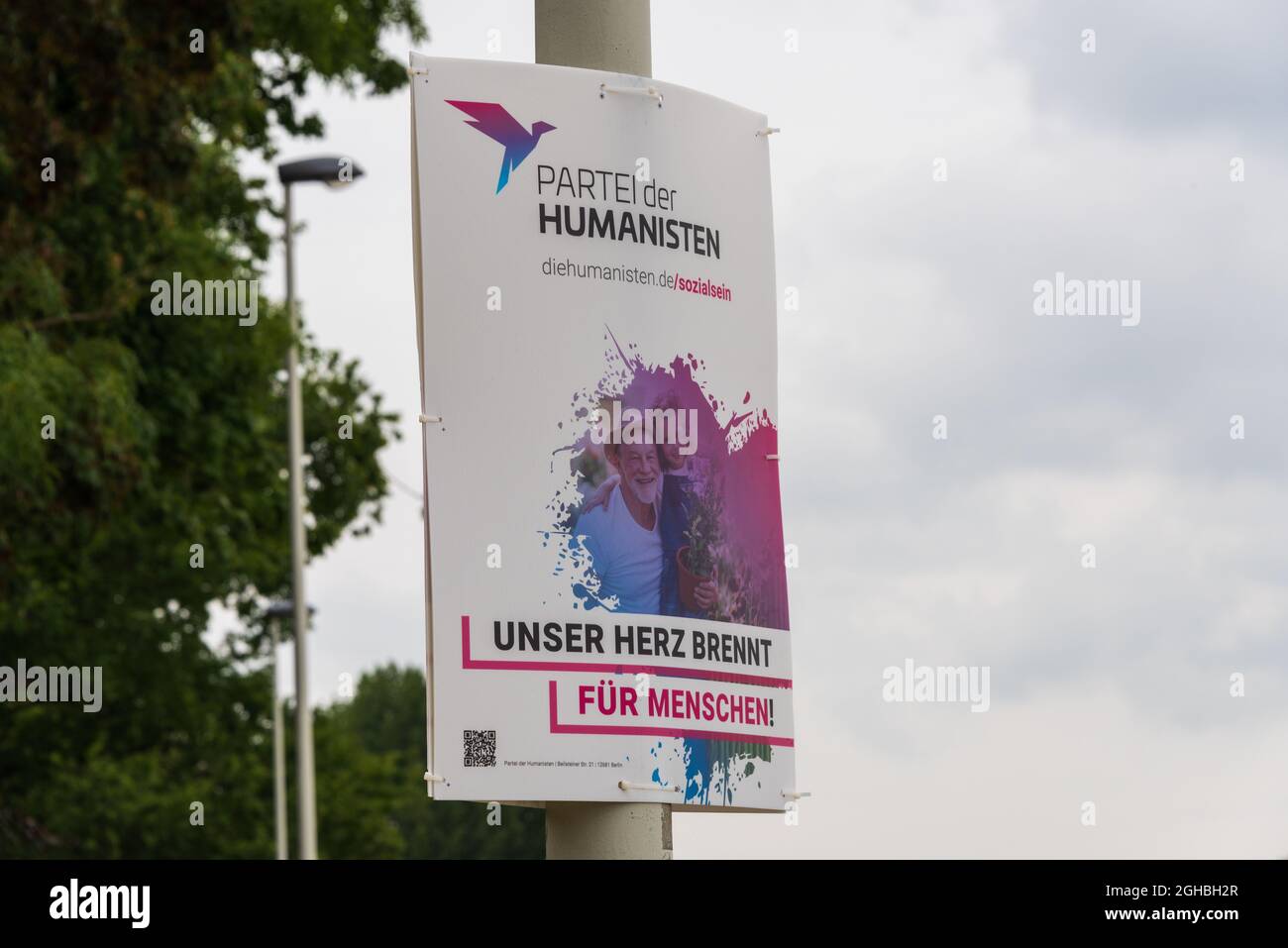 Walhlkampf zur Bundesgeswahl 2021 Wahlplakate zur Bundesdahl im Stadtgebiet Kiels mit teilweise unsinnigen oder grenzwertigen Aussagen Banque D'Images