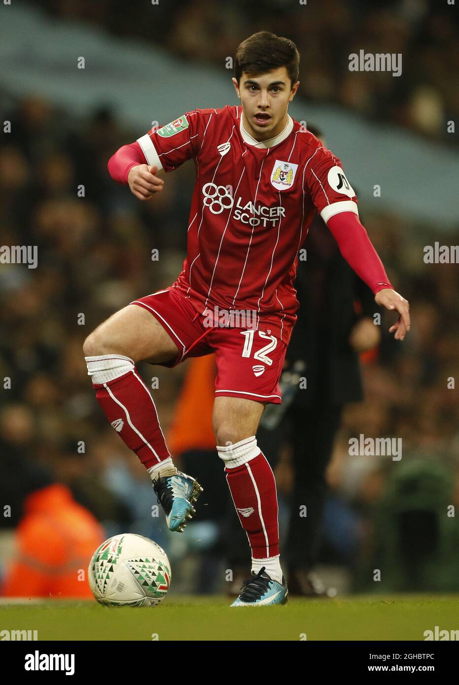 Liam Walsh de Bristol City pendant le match de la demi-finale de la coupe EFL au stade Etihad de Manchester. Date de la photo 9 janvier 2018. Le crédit photo doit se lire comme suit : Simon Bellis/Sportimage via PA Images Banque D'Images