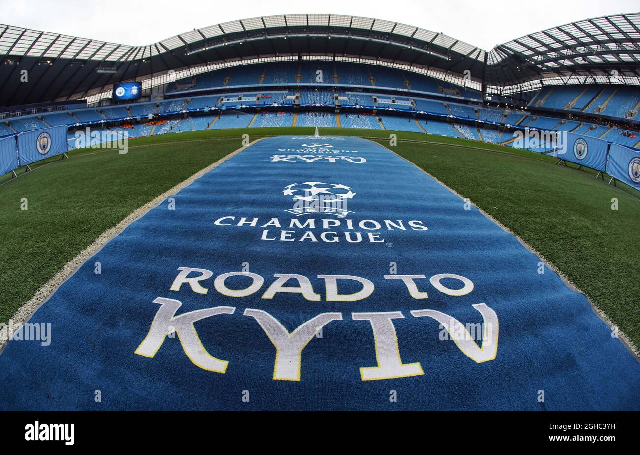 Une vue générale du stade Etihad lors du match de deuxième jambe de la finale du quartier de la Ligue des Champions au stade Etihad, à Manchester. Date de la photo : 10 avril 2018. Le crédit photo doit être lu : David Klein/Sportimage via PA Images Banque D'Images