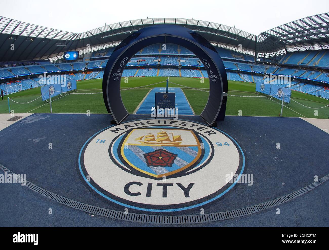 Une vue générale du stade Etihad lors du match de deuxième jambe de la finale du quartier de la Ligue des Champions au stade Etihad, à Manchester. Date de la photo : 10 avril 2018. Le crédit photo doit être lu : David Klein/Sportimage via PA Images Banque D'Images