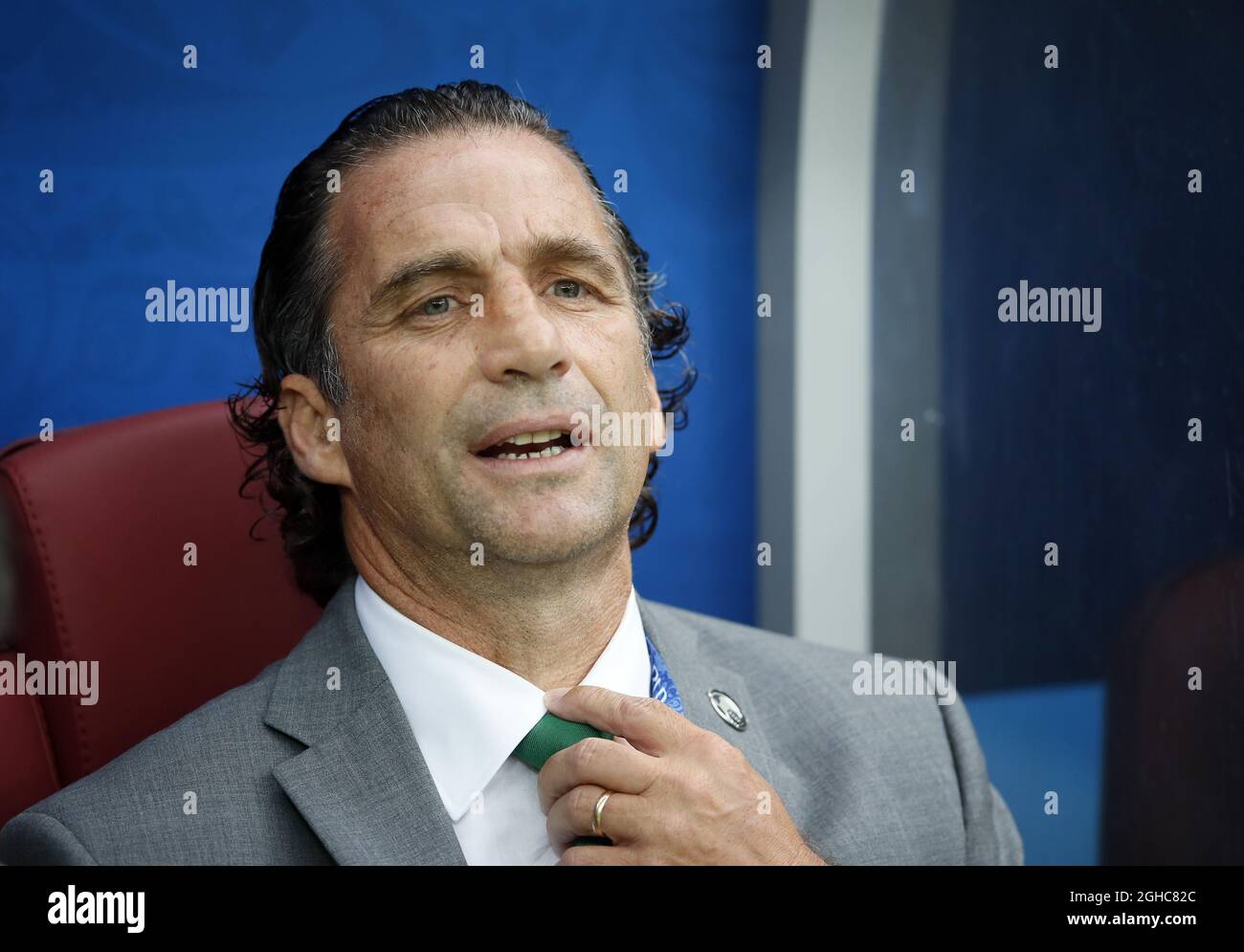 Juan Antonio Pizzi d'Arabie Saoudite en action pendant la coupe du monde de la FIFA 2018 Group A match au stade Luzhniki, Moscou. Photo le 14 juin 2018. Le crédit photo doit être lu : David Klein/Sportimage via PA Images Banque D'Images