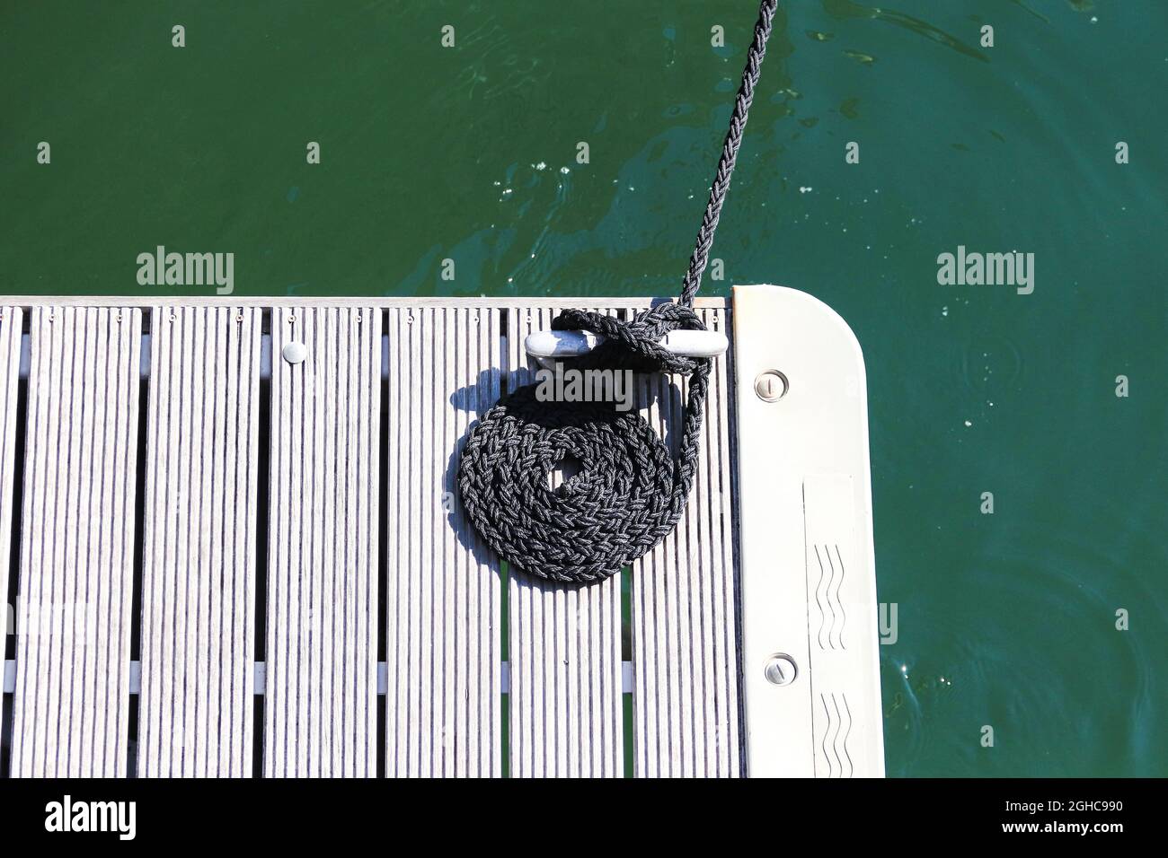 Bateau à corde à tourbillons, ligne de noeud, style marin Banque D'Images