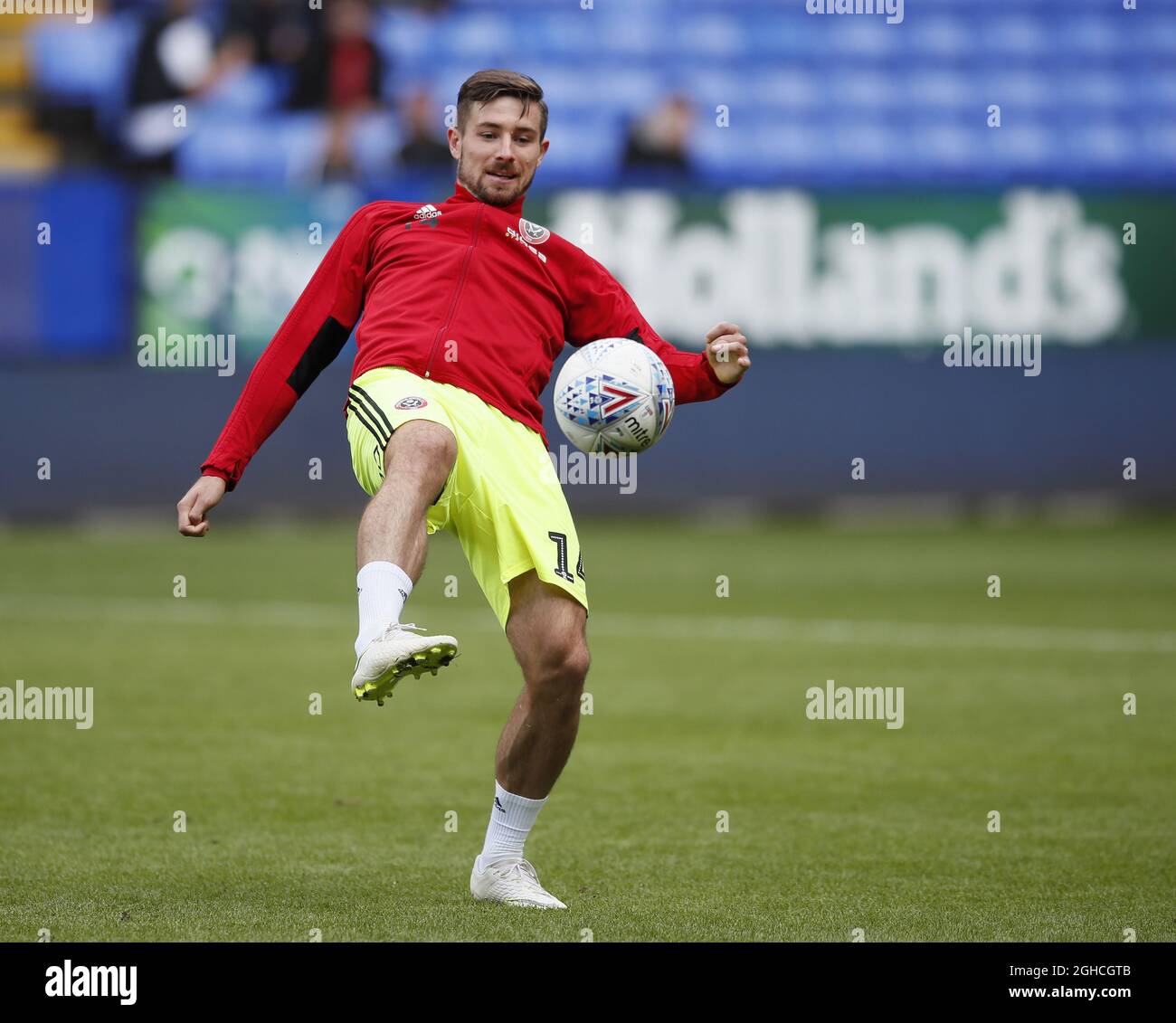 Ryan Leonard de Sheffield Utd lors du match du championnat Sky Bet au stade de l'université de Bolton, Bolton. Photo date 25 août 2018. Le crédit photo doit se lire comme suit : Simon Bellis/Sportimage via PA Images Banque D'Images