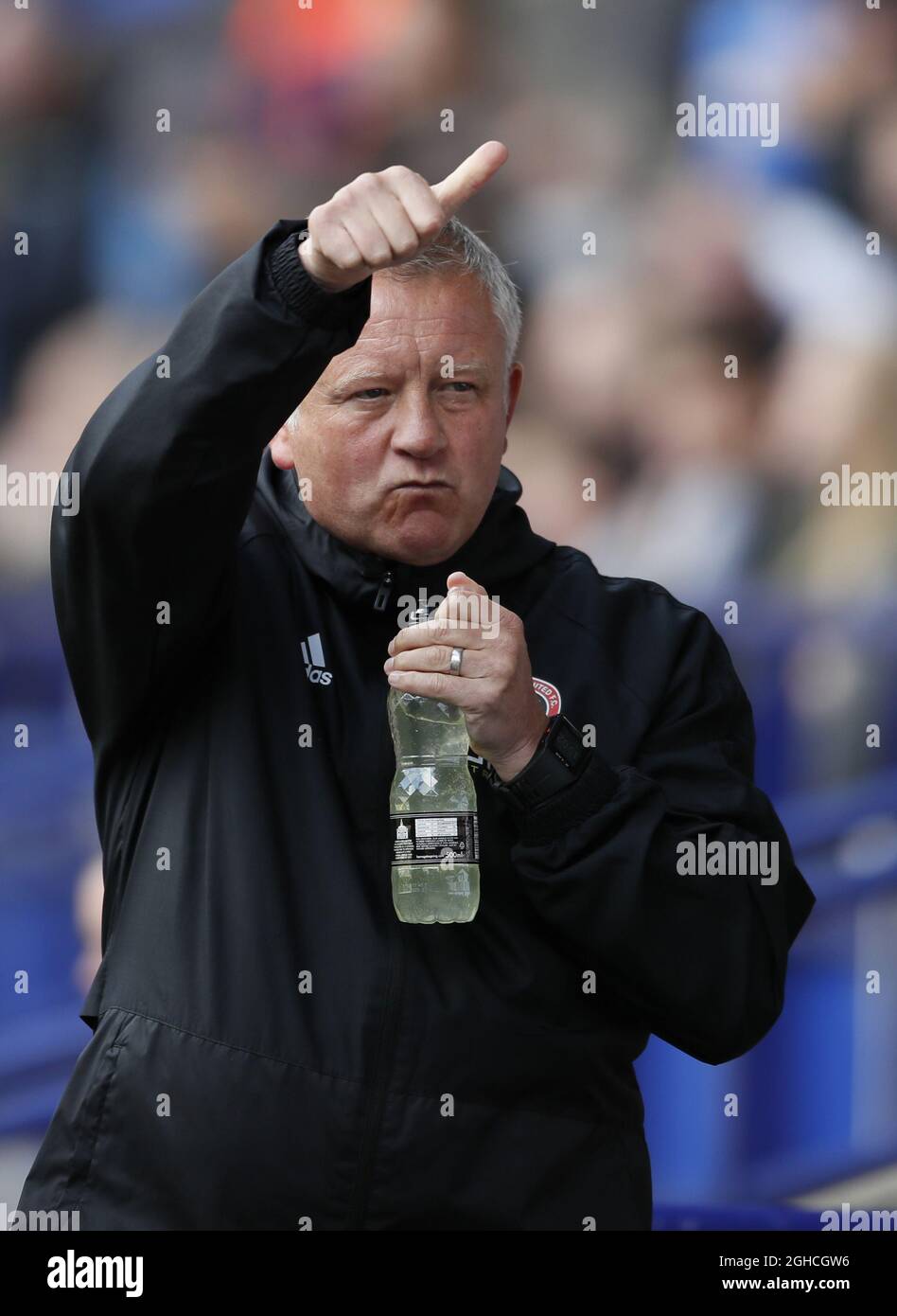 Chris Wilder, directeur de Sheffield Utd lors du match du championnat Sky Bet au stade de l'université de Bolton, à Bolton. Photo date 25 août 2018. Le crédit photo doit se lire comme suit : Simon Bellis/Sportimage via PA Images Banque D'Images