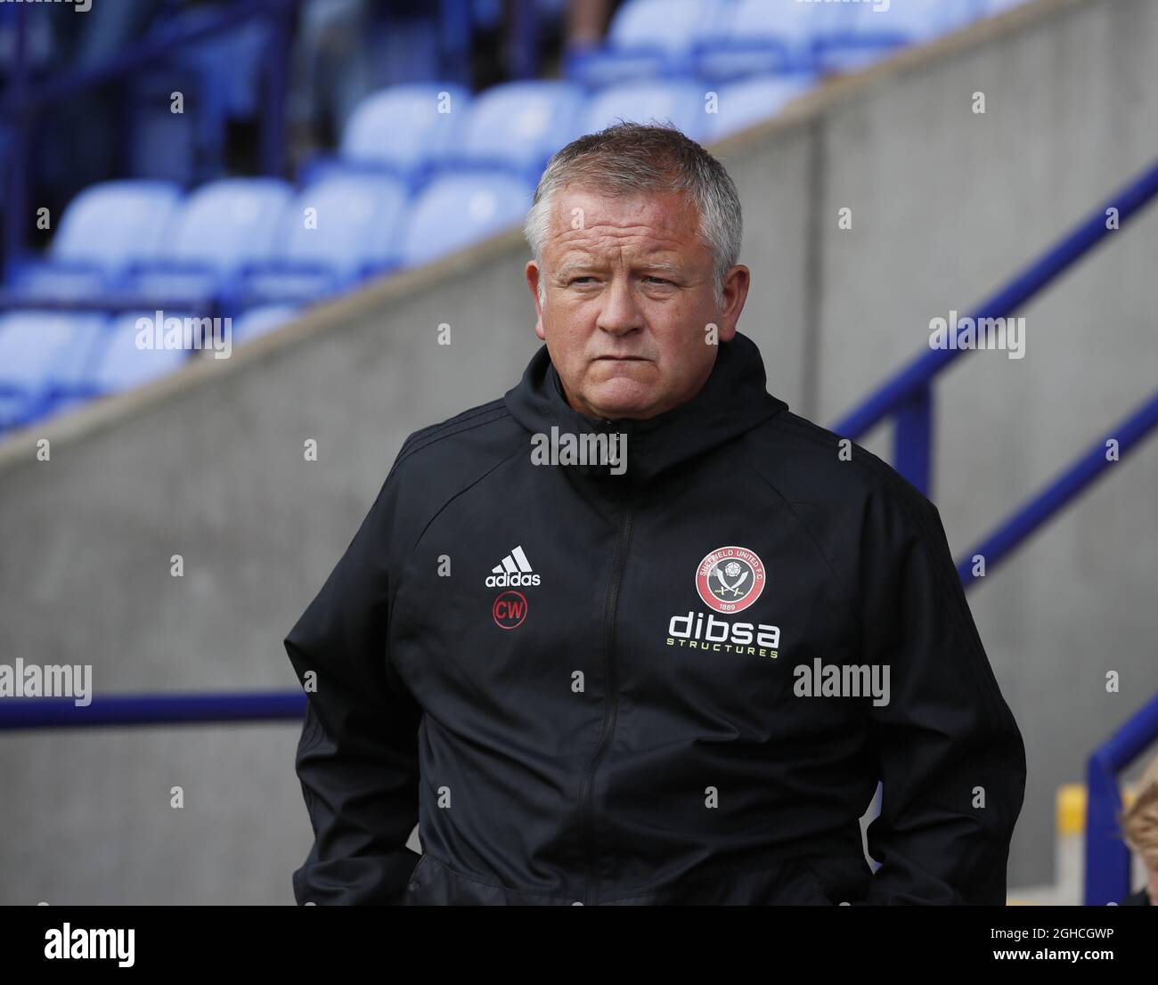Chris Wilder, directeur de Sheffield Utd lors du match du championnat Sky Bet au stade de l'université de Bolton, à Bolton. Photo date 25 août 2018. Le crédit photo doit se lire comme suit : Simon Bellis/Sportimage via PA Images Banque D'Images