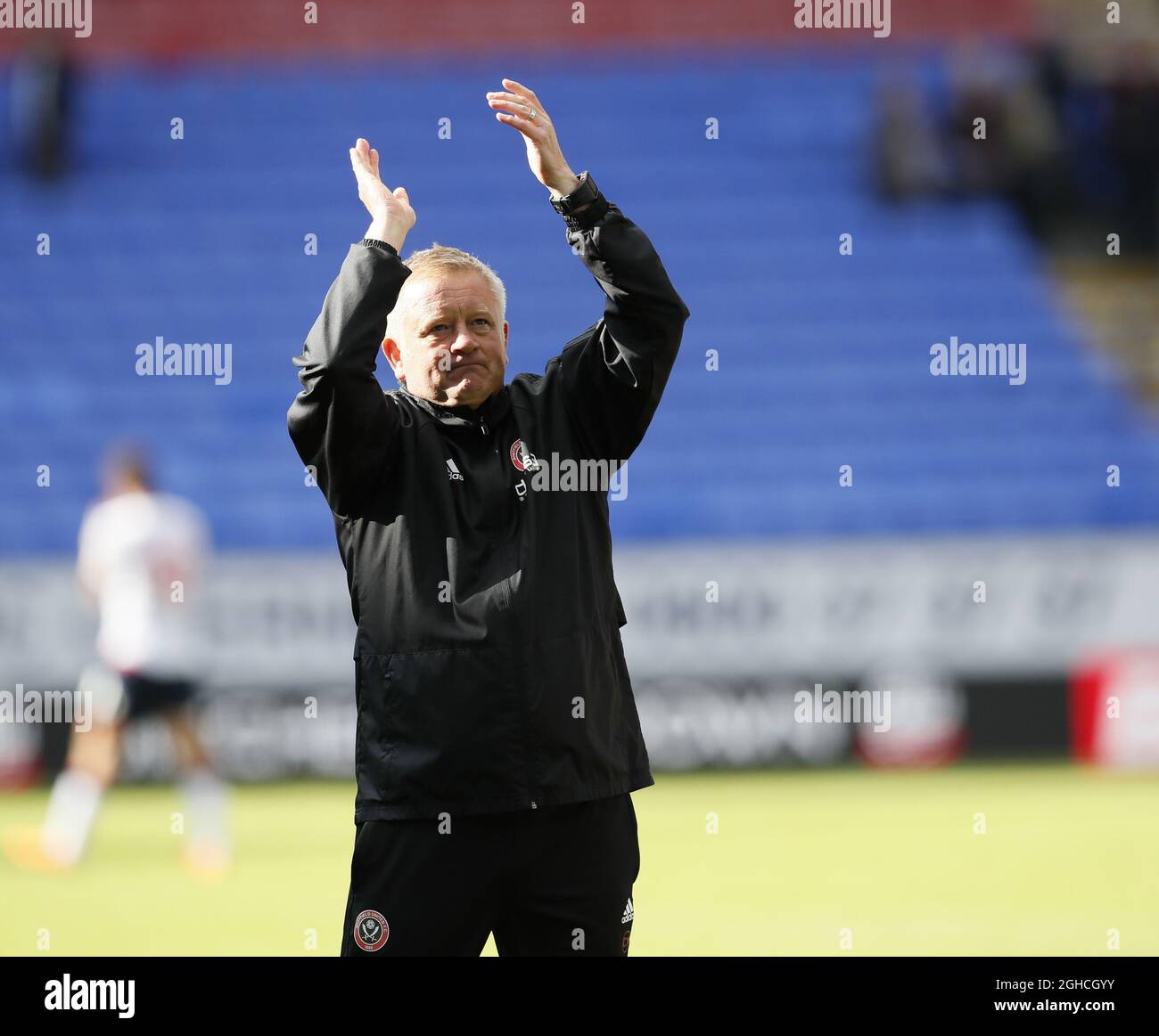 Chris Wilder, directeur de Sheffield Utd lors du match du championnat Sky Bet au stade de l'université de Bolton, à Bolton. Photo date 25 août 2018. Le crédit photo doit se lire comme suit : Simon Bellis/Sportimage via PA Images Banque D'Images